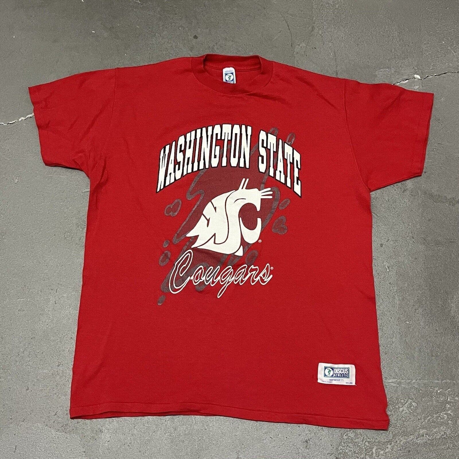 Vintage VTG 1990’s Discus Washington St. Cougars Graphic T-shirt XL Size US XL / EU 56 / 4 - 1 Thumbnail
