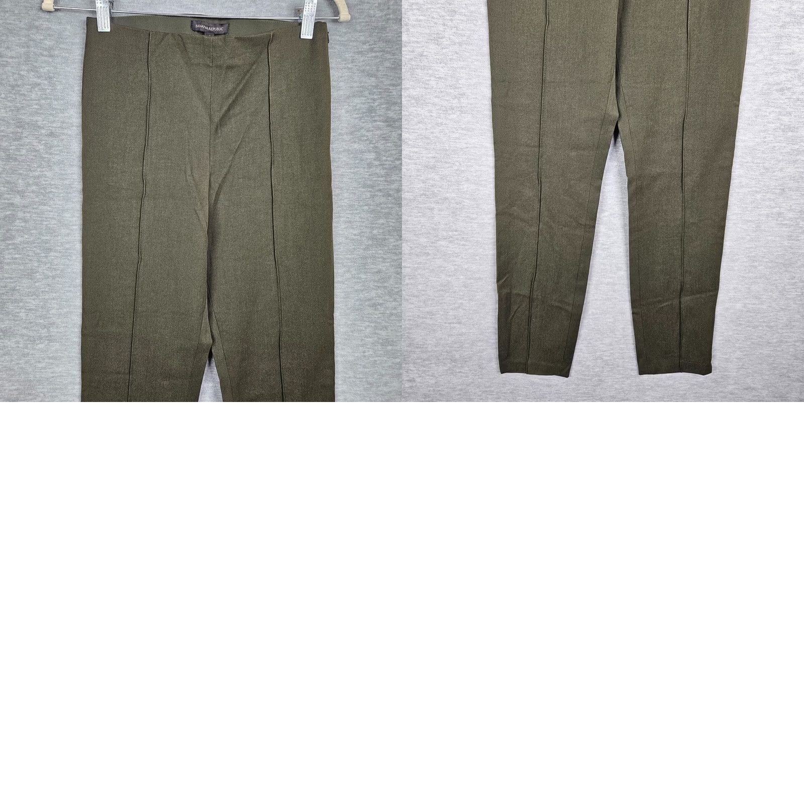 Banana Republic Banana Republic Women's Pull on Mid Rise Casual Pants Size 4 Green Cotton Rayon Spandex Regular Skinny Formal? No. Size 27" / US 4 / IT 40 - 8 Thumbnail