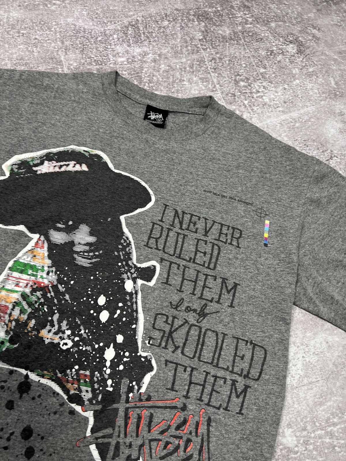 Stussy Stussy Skooled Them Graphic Streetwear Tee Grey Medium Size US M / EU 48-50 / 2 - 4 Thumbnail