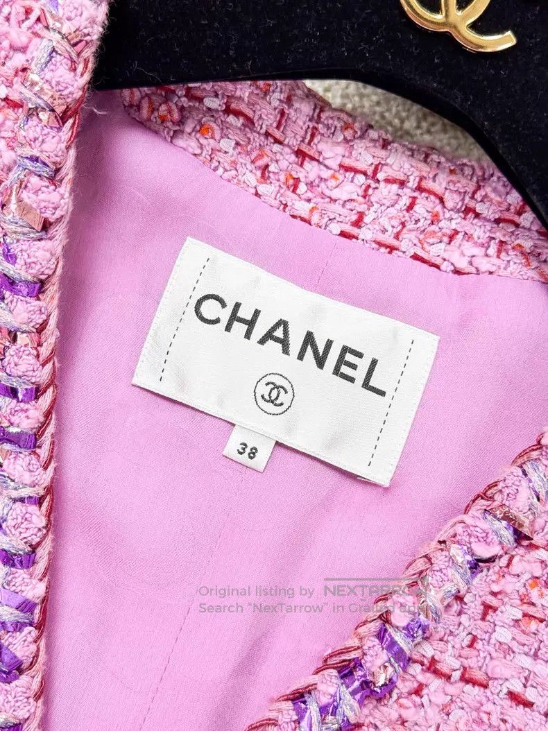 Chanel Chanel Pink and purple purple stripe rolled edge with pink Size XS / US 0-2 / IT 36-38 - 5 Thumbnail