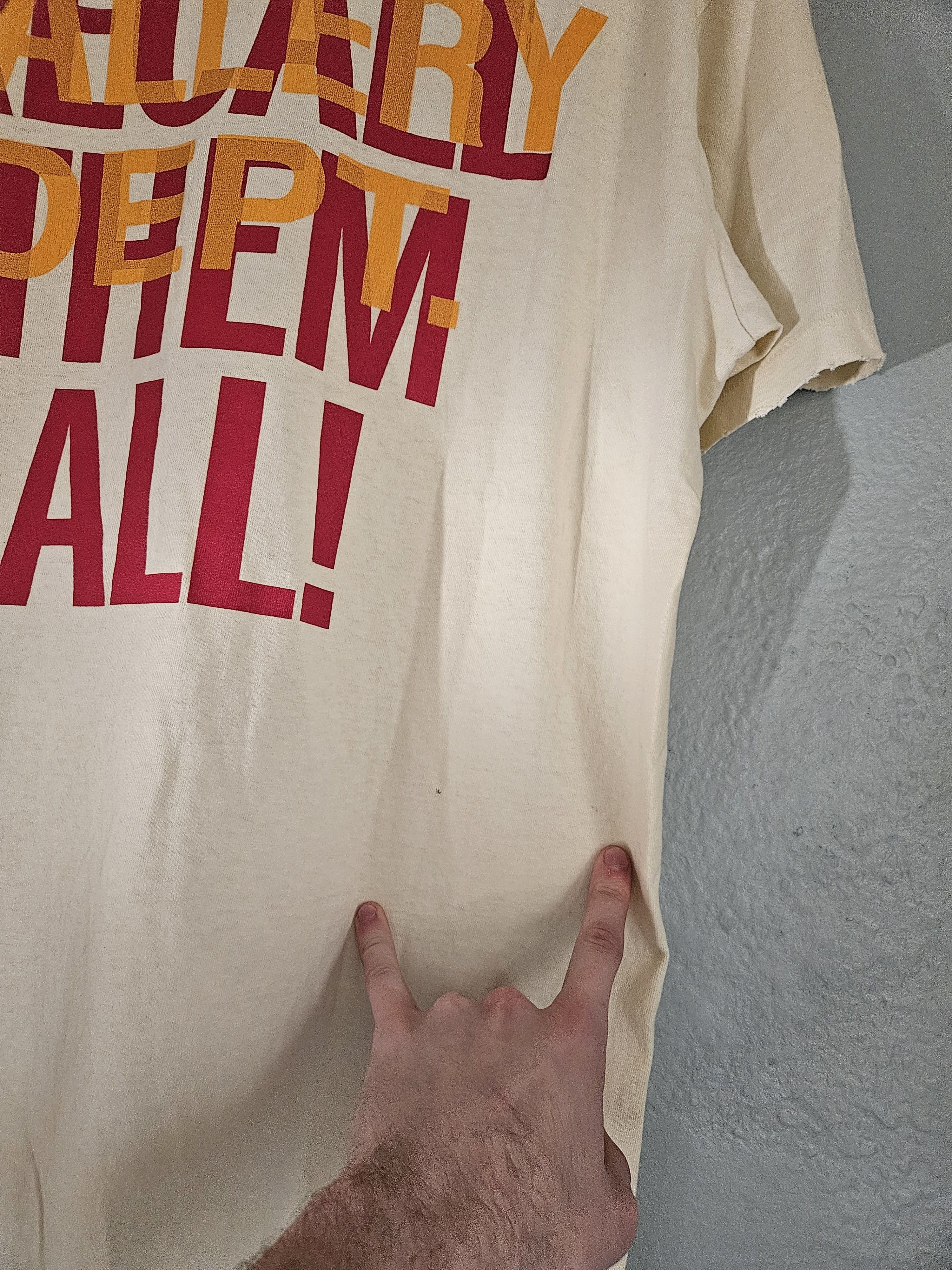 Gallery Dept. G Ball Recall Them All Distressed Beige Tee Size US M / EU 48-50 / 2 - 6 Thumbnail