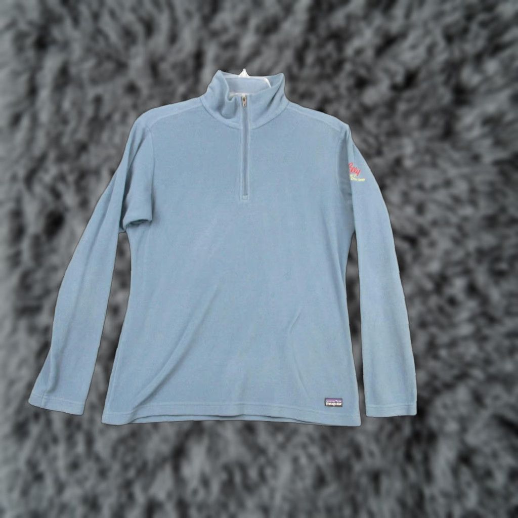 Patagonia Patagonia Pullover Womens Medium Blue Quarter Zip Fleece Embroidered Lilly 36227 Size M / US 6-8 / IT 42-44 - 1 Thumbnail