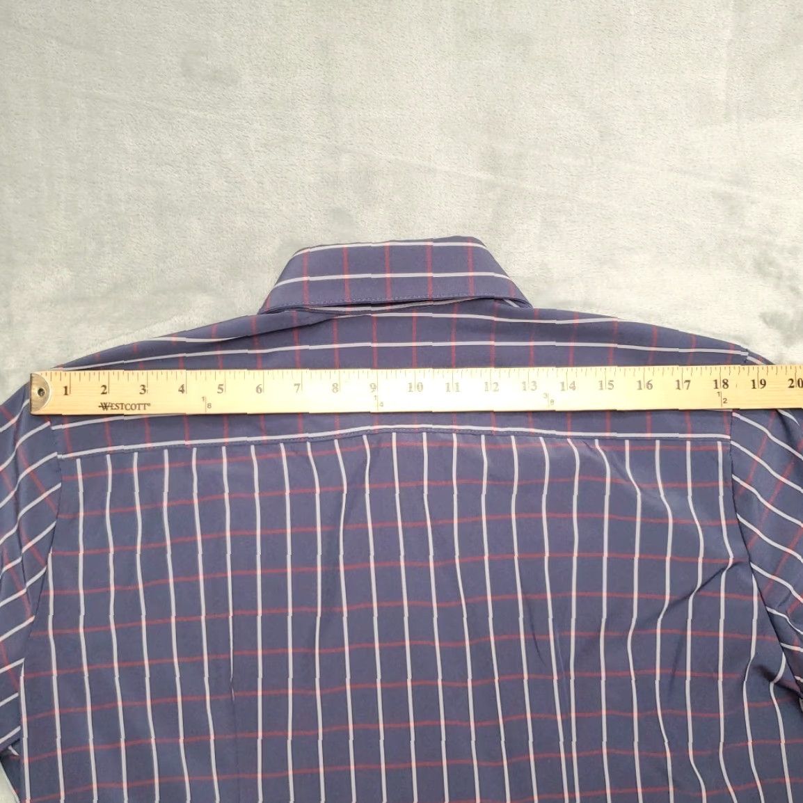 Mizzen+Main Mizzen+Main Shirt Mens XL Trim Fit Blue Plaid Leeward Long Sleeve Size US XL / EU 56 / 4 - 8 Thumbnail
