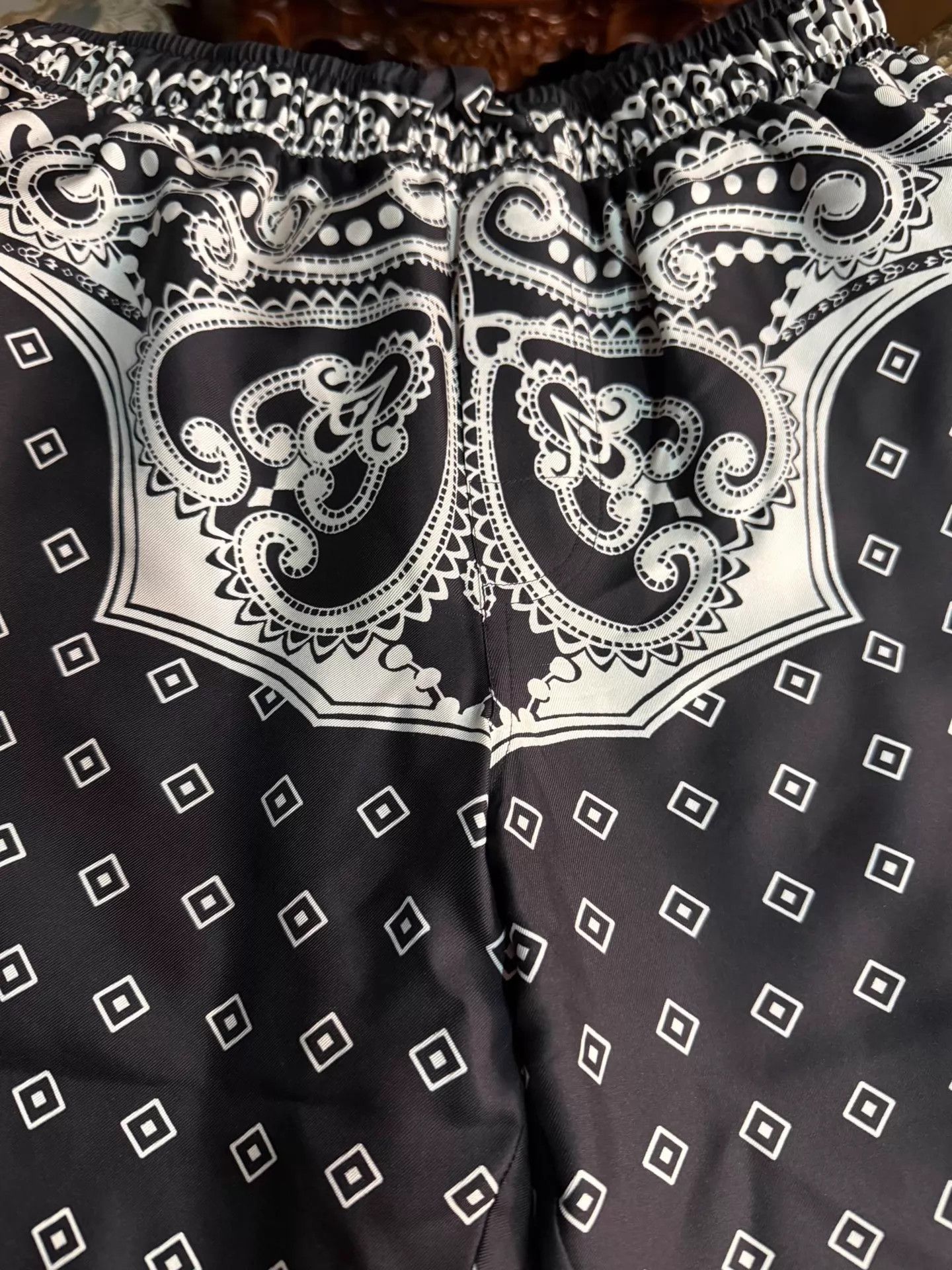 Dolce & Gabbana DG Silk Crown Logo Black/White Pants 46(fits50) New Size US 30 / EU 46 - 3 Thumbnail