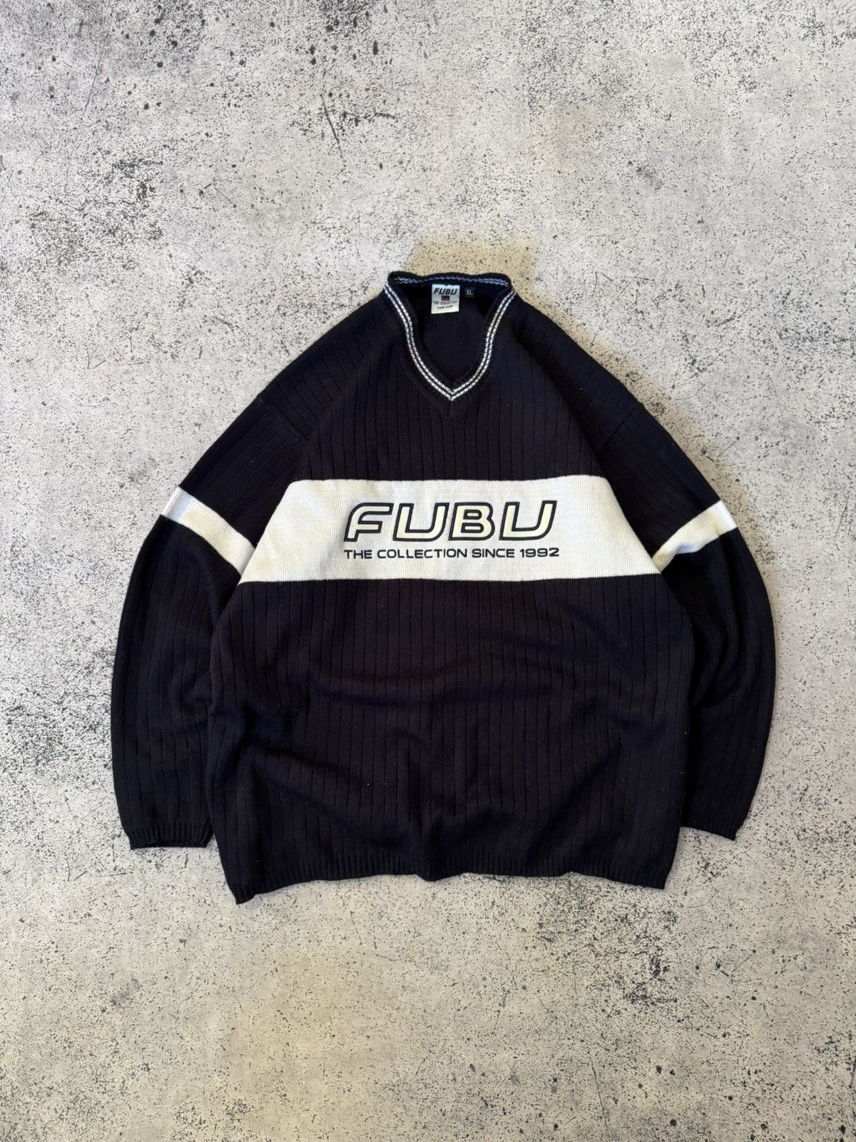 Vintage SWEATER Fubu Big Logo Sweatshirt THE COLLECTION