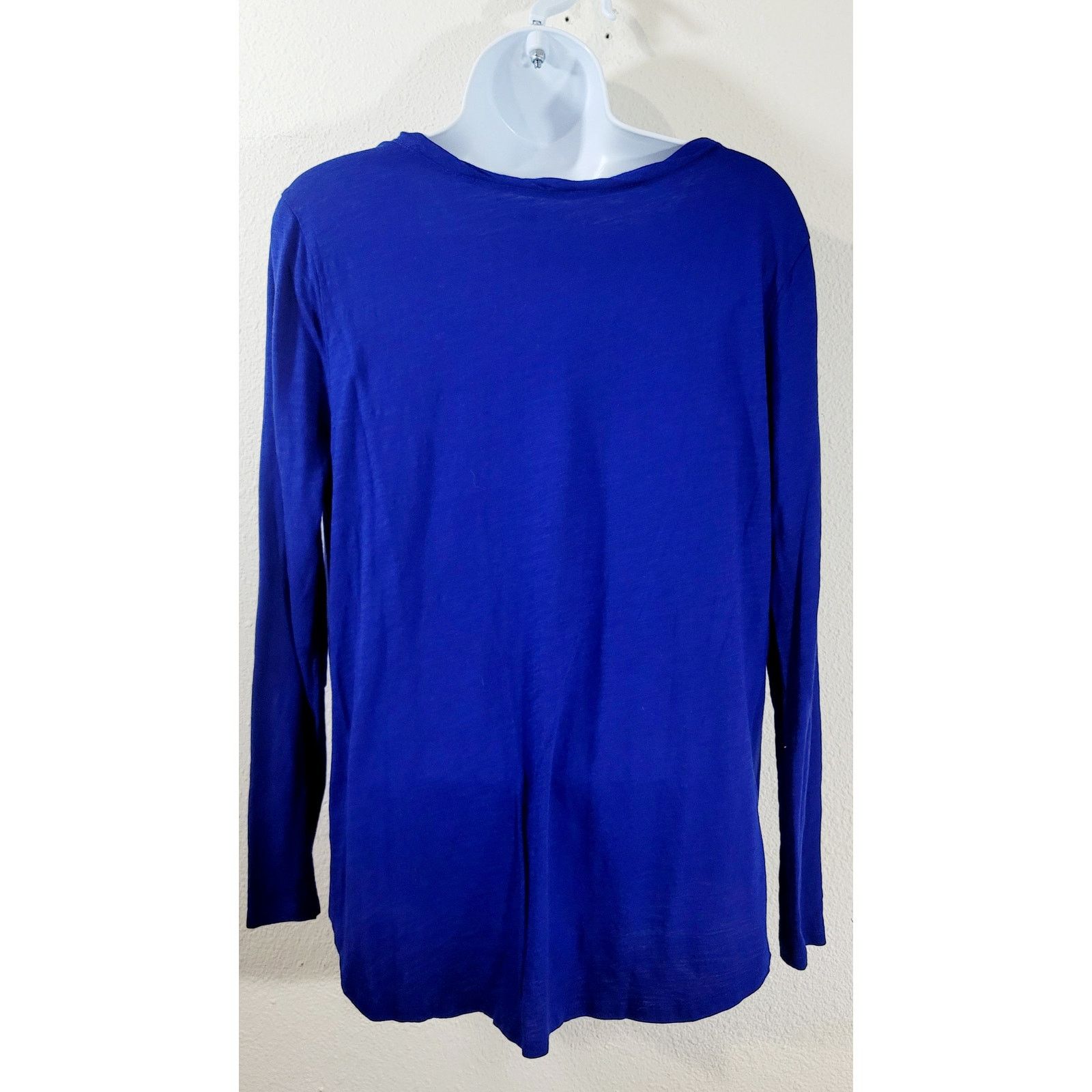 Other Cato Blue Slub Knit Twisted Round Neck Long Sleeves Top L Size L / US 10 / IT 46 - 2 Thumbnail