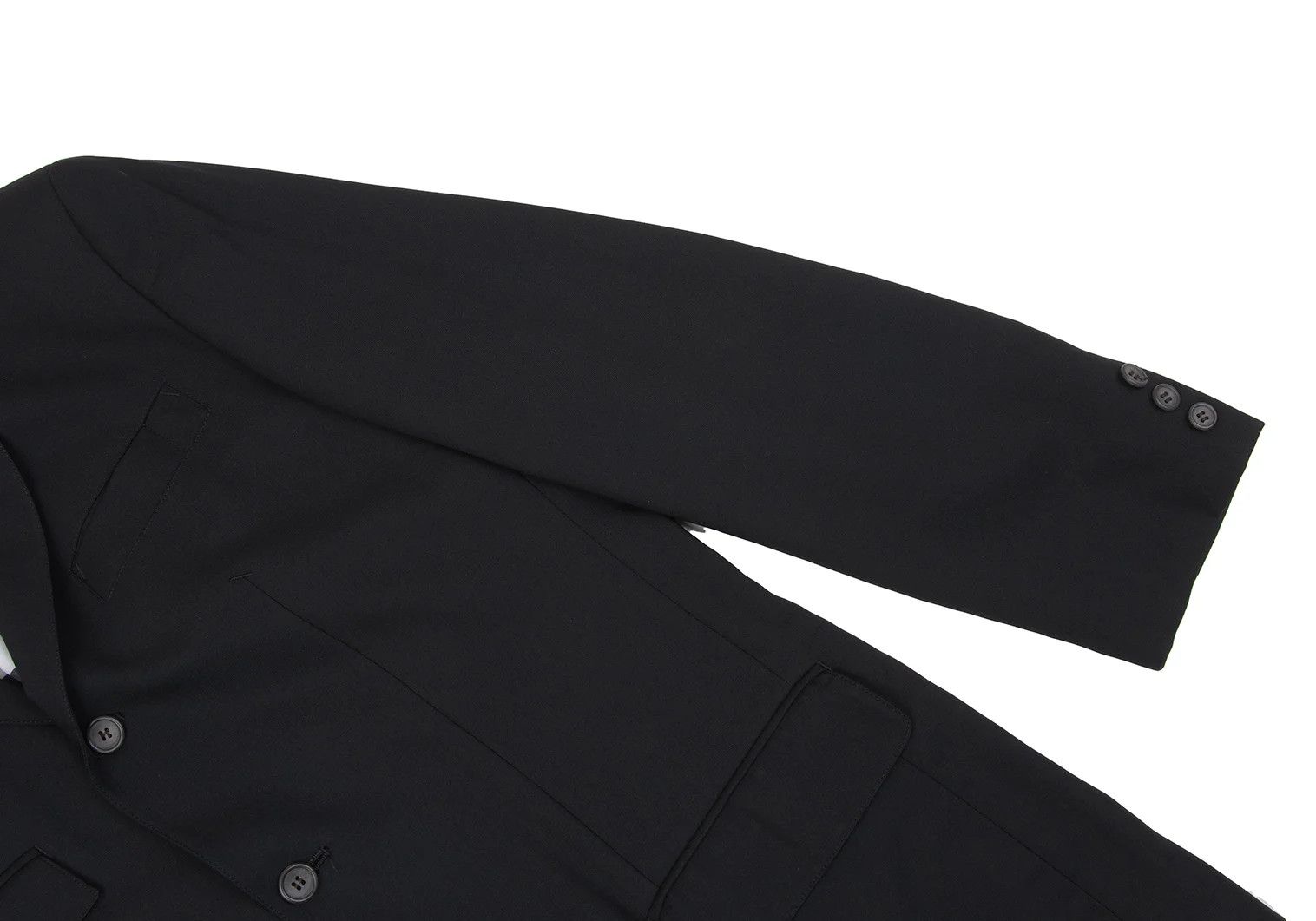 Jean Paul Gaultier Wool Nylon Pocket Design 3-Button Jacket in Black 50 Size US M / EU 48-50 / 2 - 9 Thumbnail