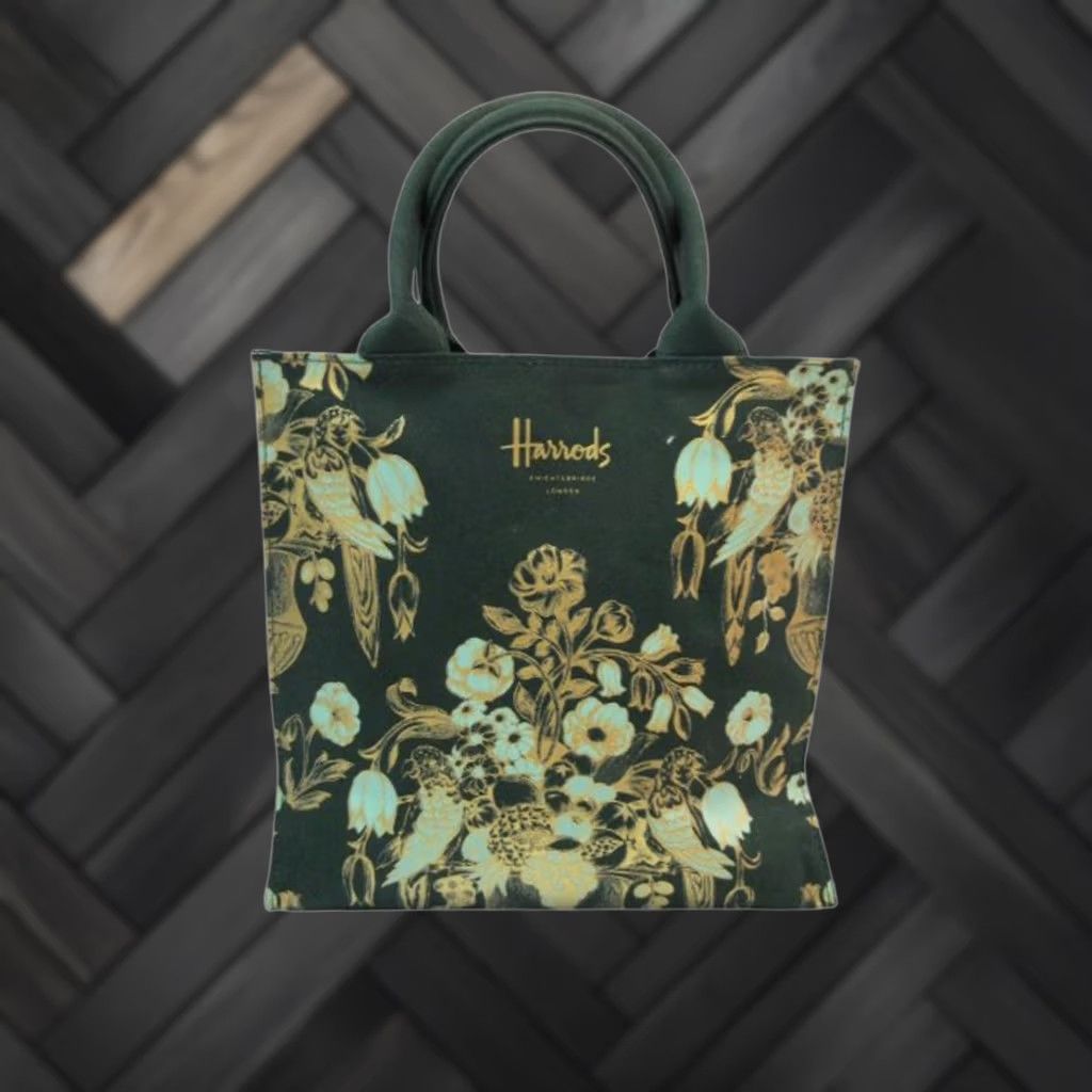 Harrods Tote Bag Cotton Green Women, Women's