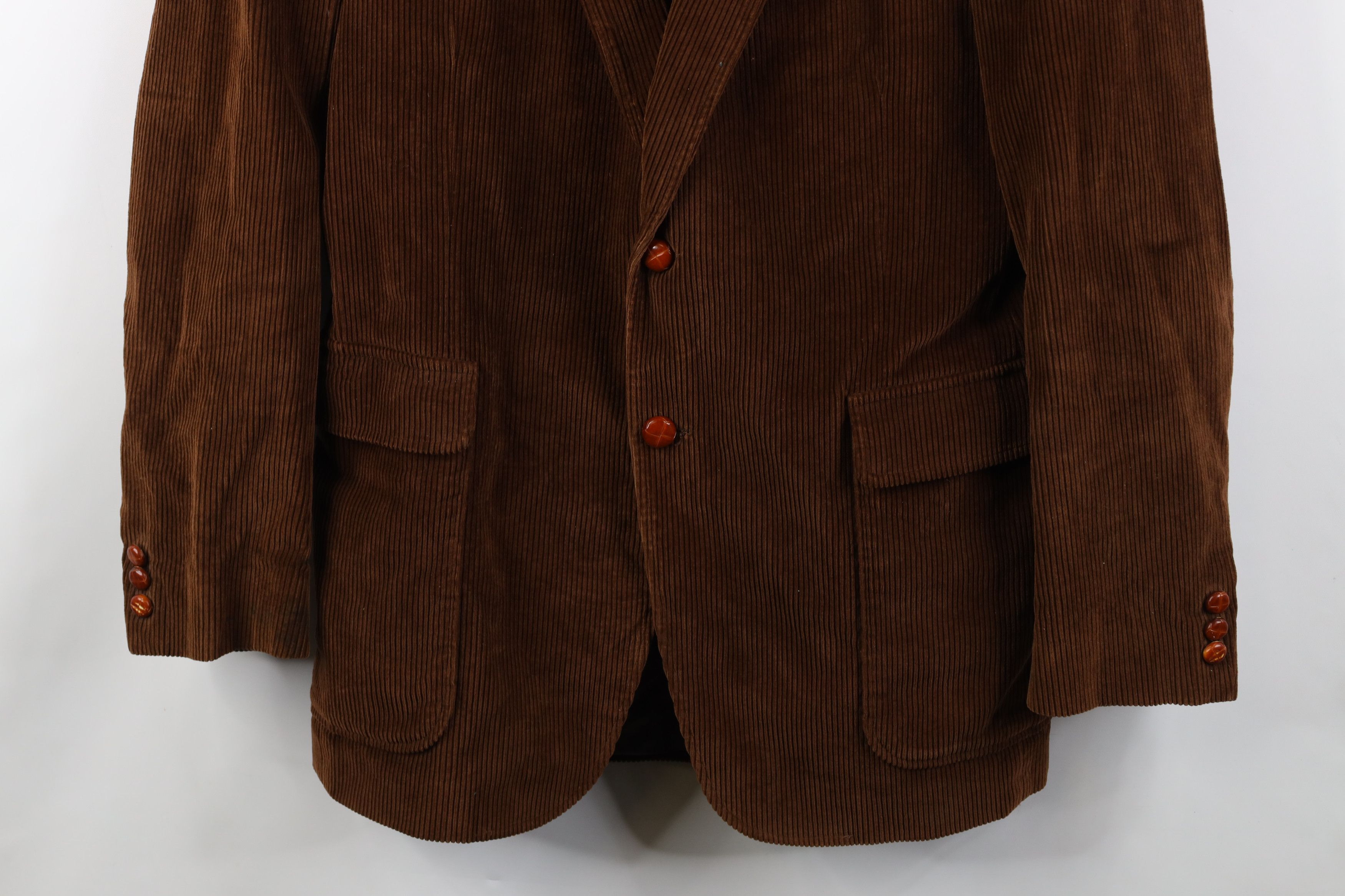 Vintage Vintage 70s Streetwear Suit Coat Blazer Jacket Brown Size US XXL / EU 58 / 5 - 3 Thumbnail