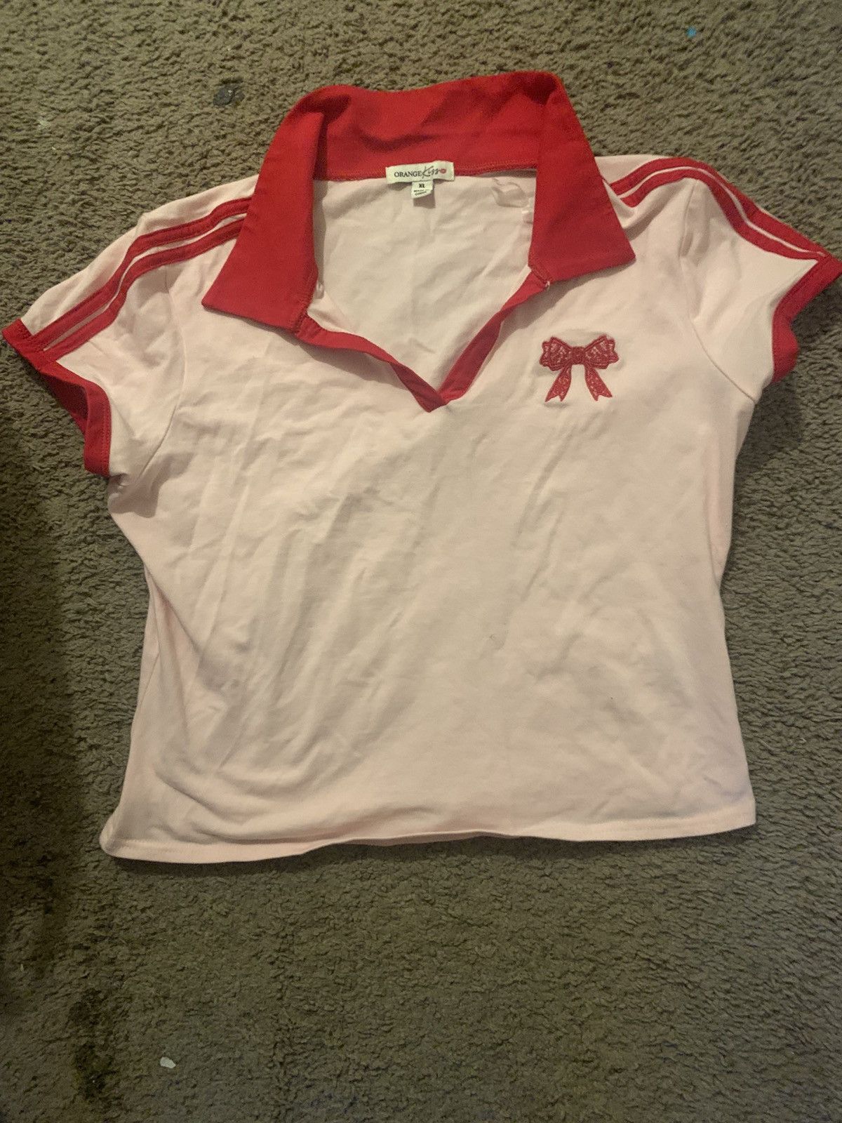 Other Orange Kiss Baby Tee Cropped Size L / US 10 / IT 46 - 1 Thumbnail