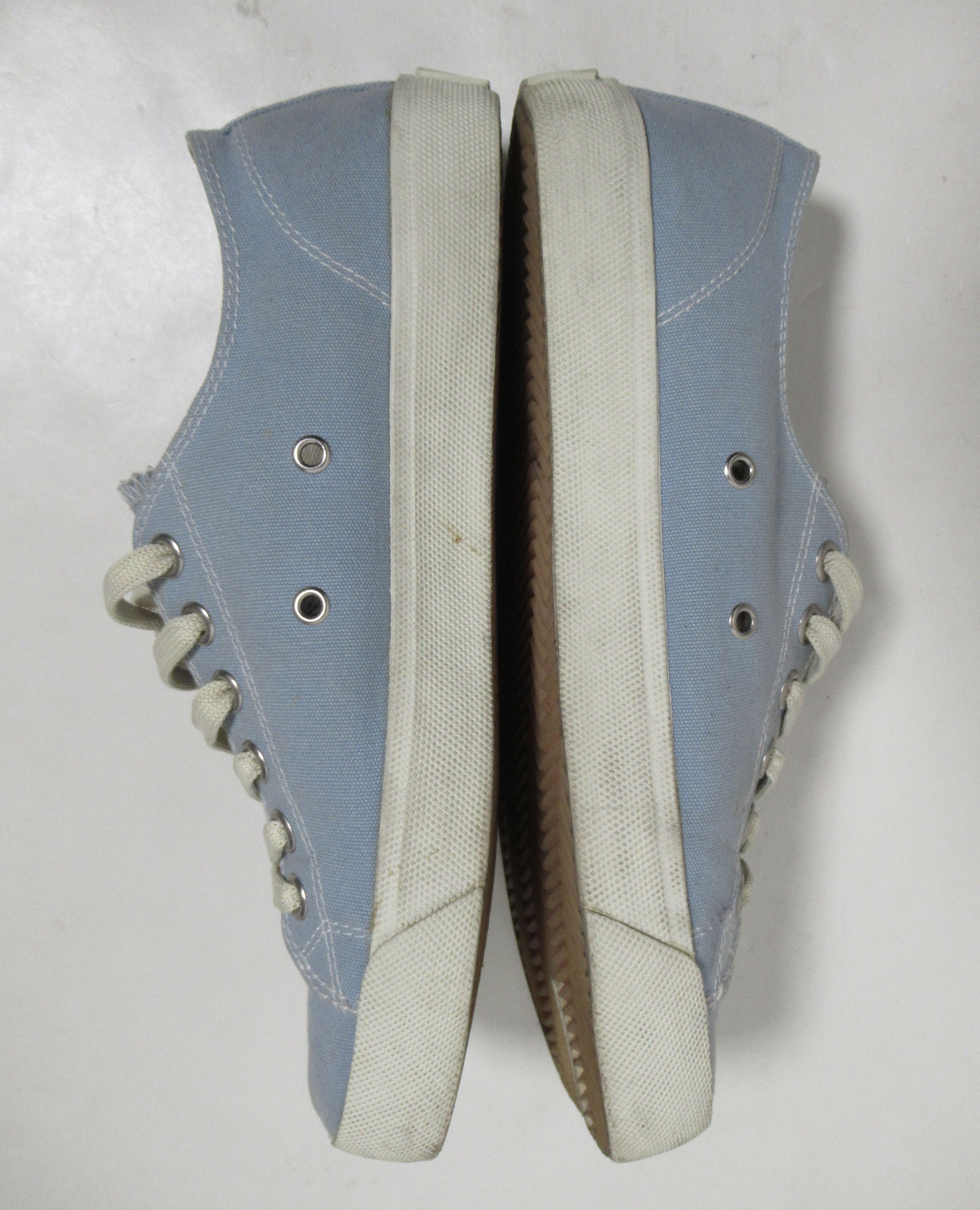 Maison Margiela Maison Margiela Men's Canvas Tabi Sneaker Light Blue Size US 7 / EU 40 - 10 Thumbnail