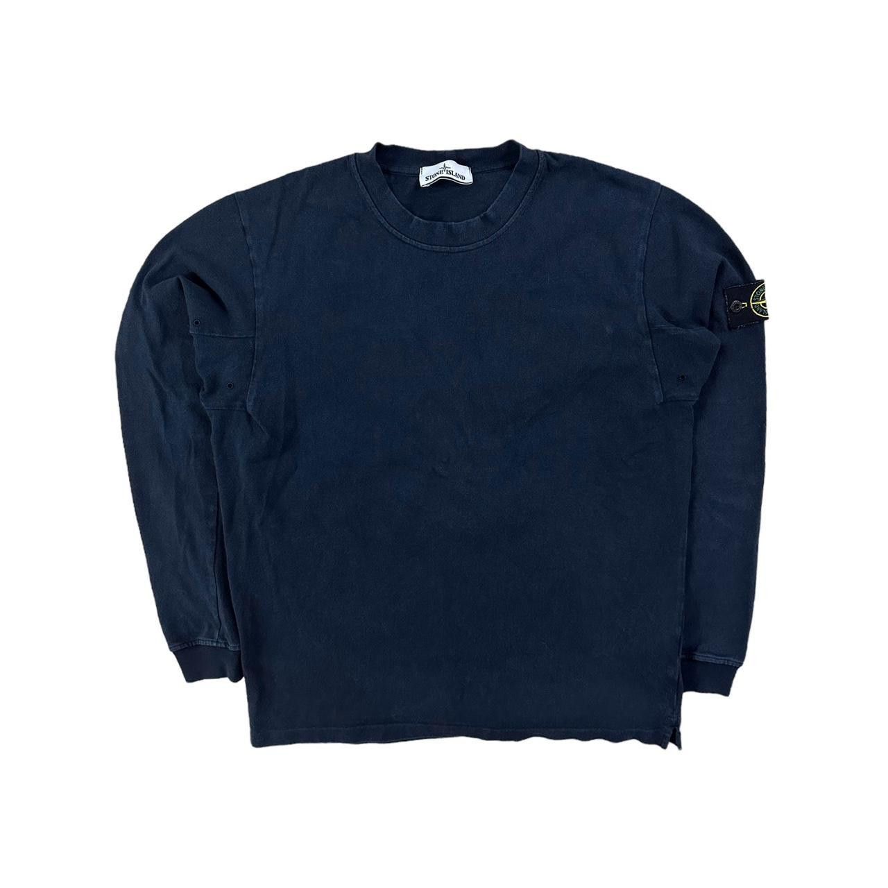 image of Stone Island Pullover Crewneck Jumper in Navy, Men's (Size XL)