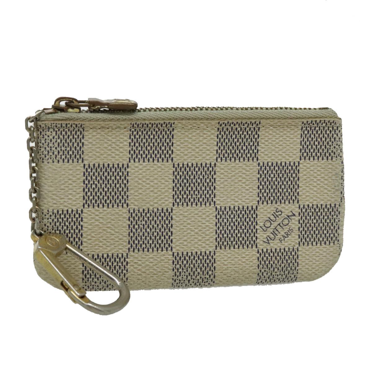 Louis Vuitton Pochette Clés White Canvas Wallet (Pre-Owned) Size ONE SIZE - 1 Thumbnail