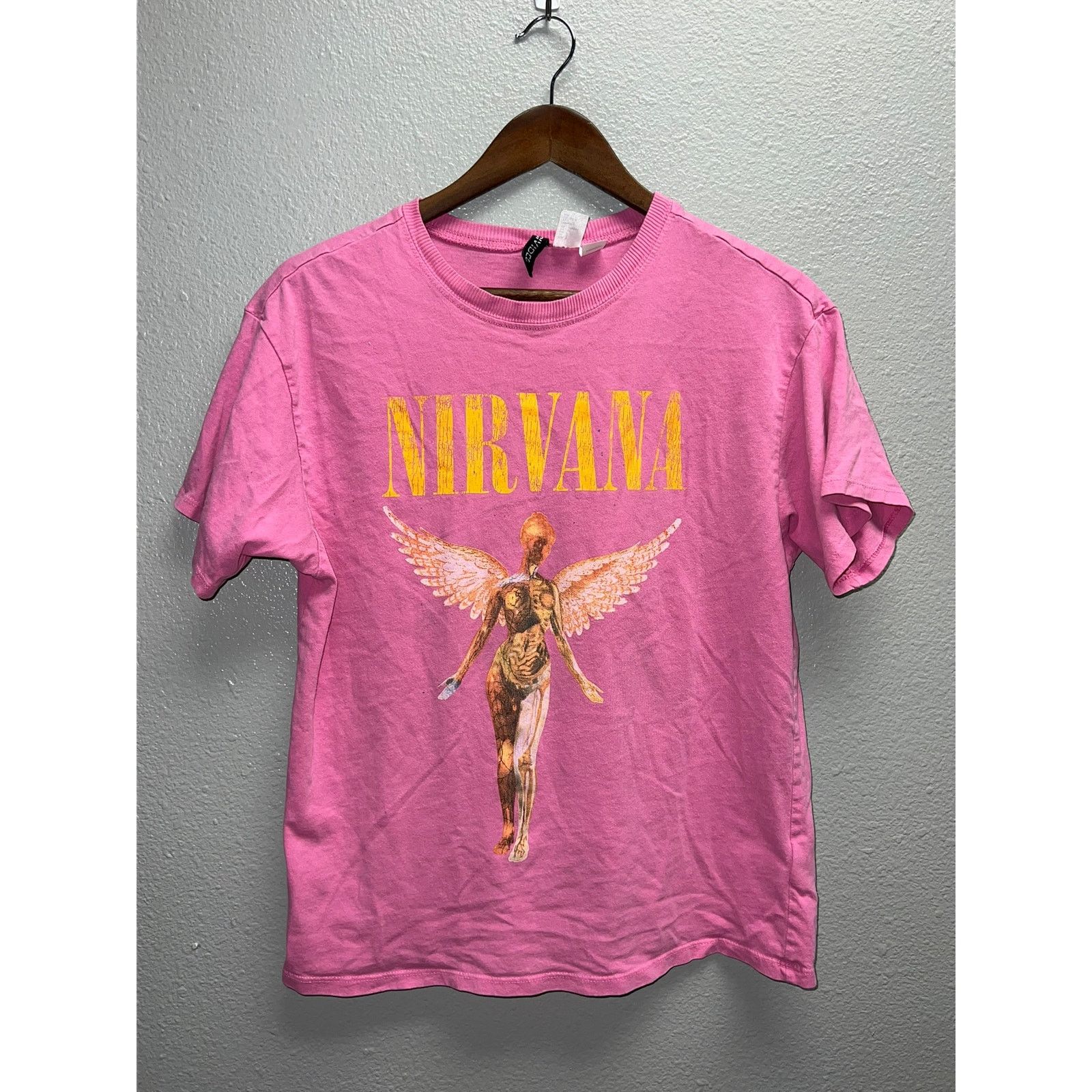 H&M Nirvana Band Shirt Pink Graphic Tee Top Divided H&M Reprint Size US S / EU 44-46 / 1 - 1 Thumbnail