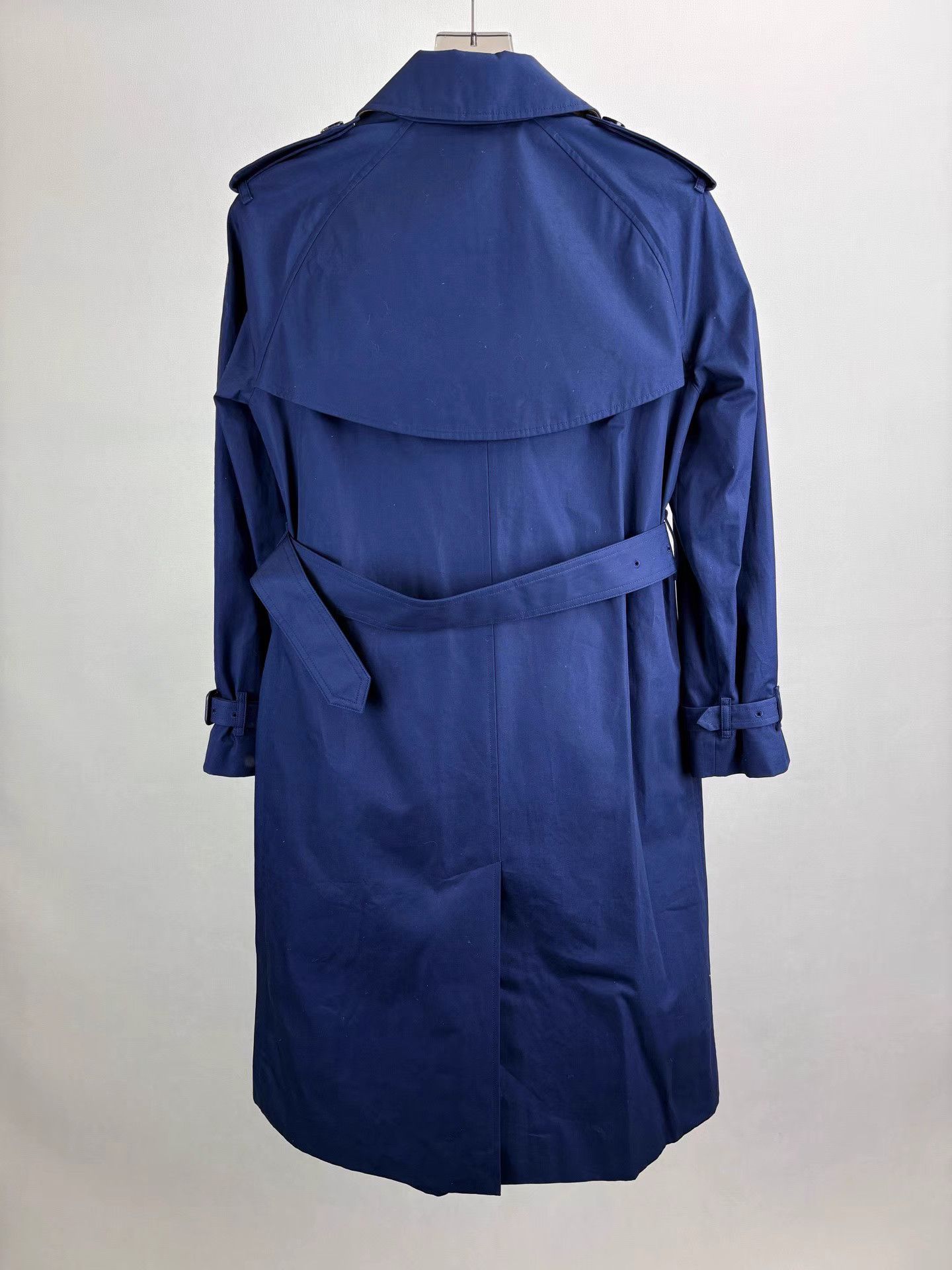 Burberry BURBERRY Blue Mid-Length Trench Coat Size XXS / US 00 / IT 34 - 2 Thumbnail