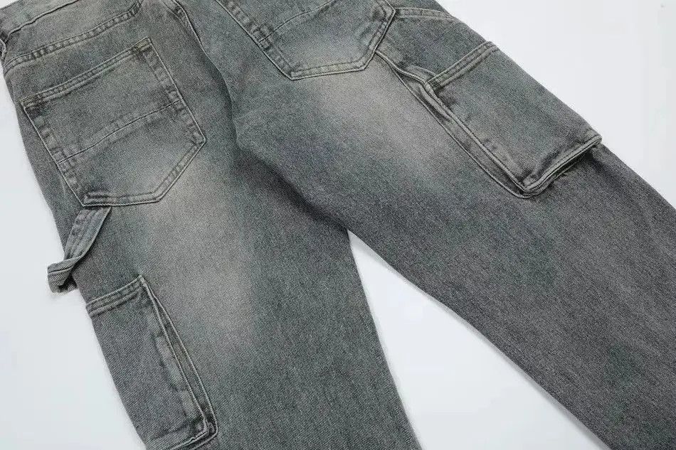 Japanese Brand Loose Straight Split Button Jeans Size US 32 / EU 48 - 3 Thumbnail