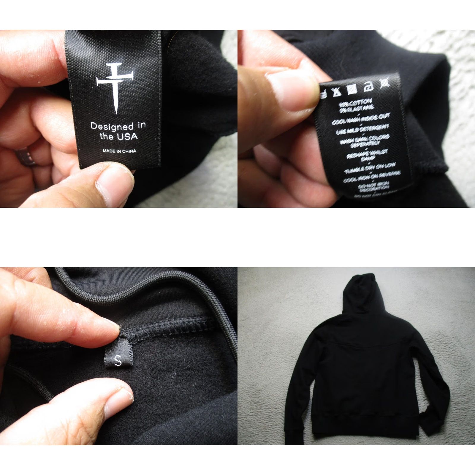 Vintage Nike Shirt Hoodie Mens S Black Cross Logo Pullover Fleece Sweatshirt Winter Size US S / EU 44-46 / 1 - 8 Thumbnail