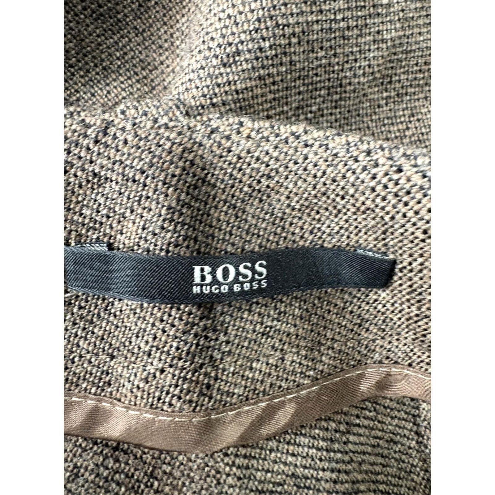 Hugo Boss Hugo Boss Wool Tweed Dress Pants Womens 6 Brown Lined Bootcut Workwear Career Botton Zip Flat Front Pockets Solid Wool Blend Business Women Mens? Size 28" / US 6 / IT 42 - 2 Thumbnail