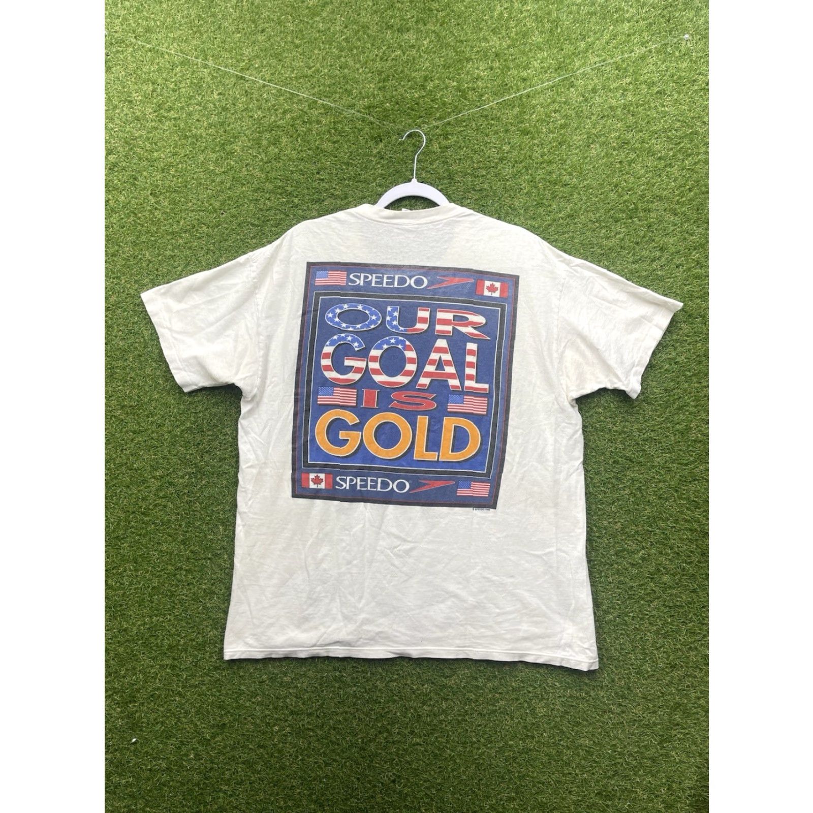 Speedo VINTAGE Speedo Shirt Mens XL USA Made Short Sleeve 1996 White 90s USA Shirt Mens XL Speedo Journey Size US XL / EU 56 / 4 - 2 Thumbnail