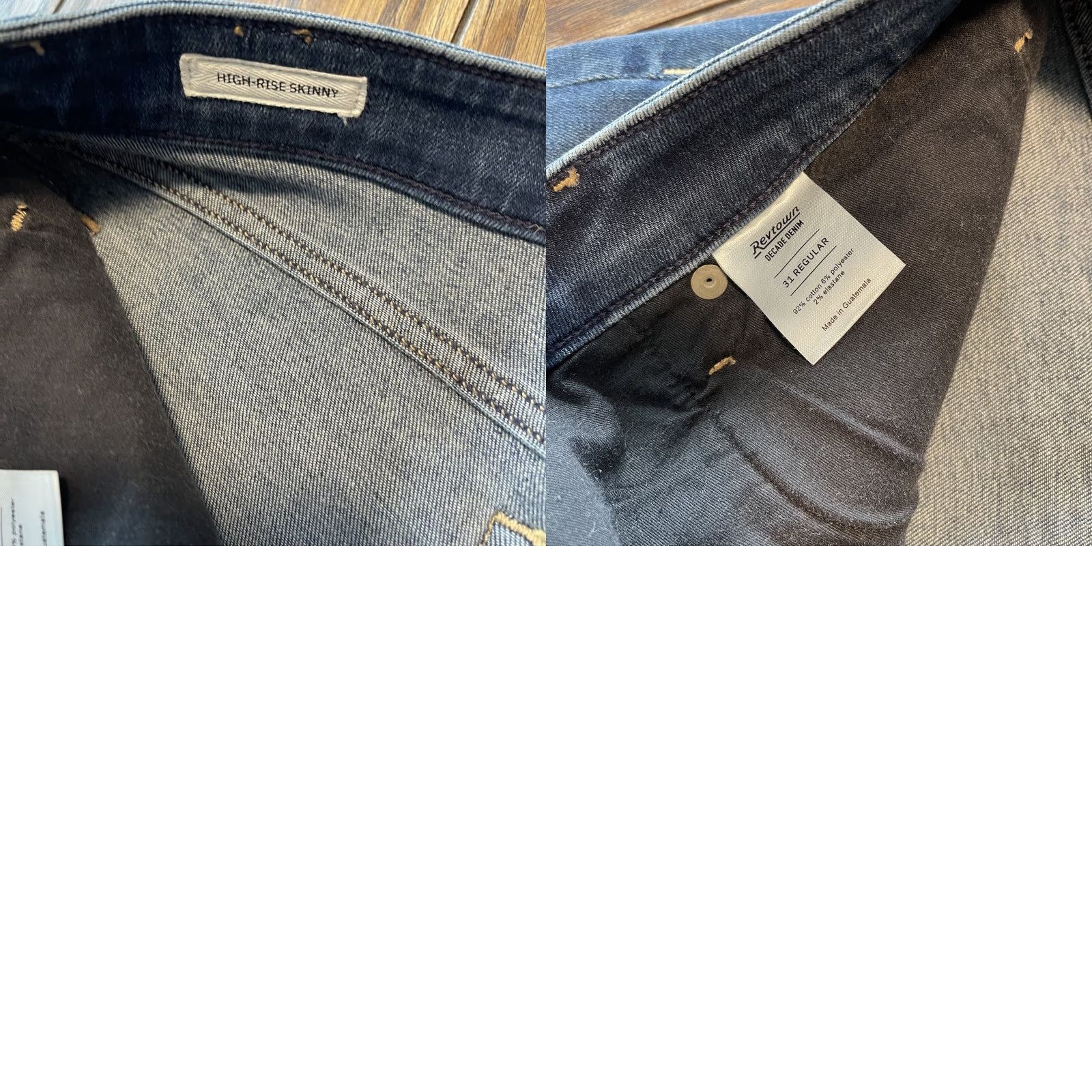 Vintage Revtown Jeans Women's High Rise Skinny 31R Medium Blue Stretch Denim 31x29 Size 24" / US 00 / IT 34 - 10 Thumbnail