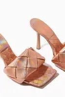 Bottega Veneta o1n1vont0125 Lido Mules in Peach Metallic Size US 4 / IT 34 - 4 Thumbnail