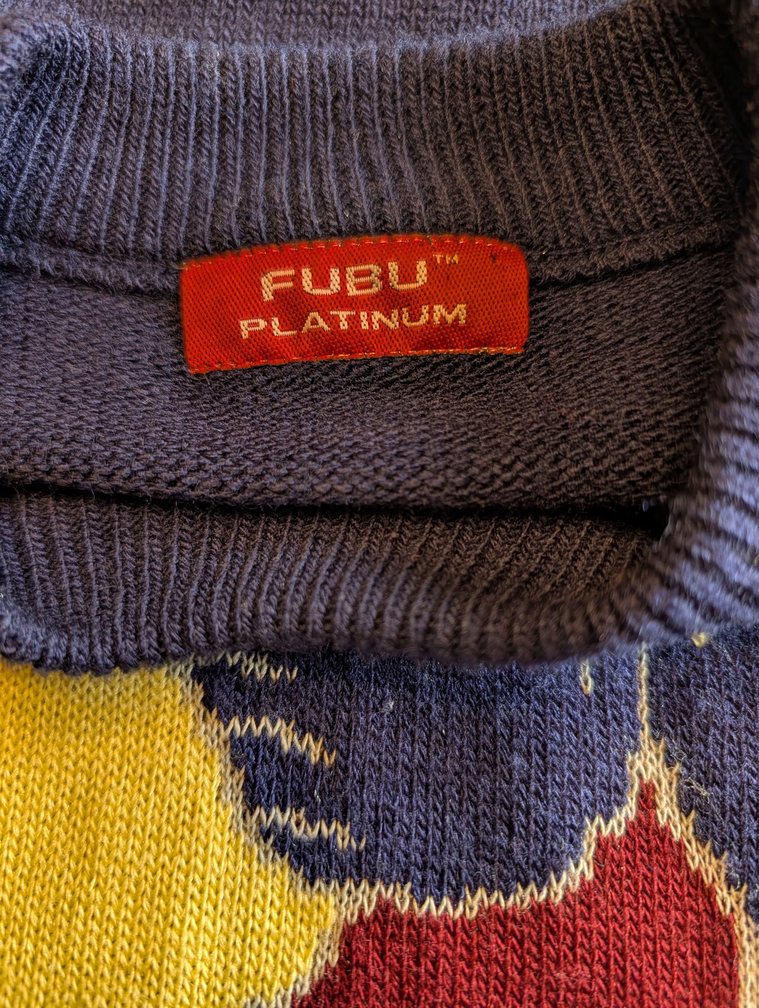 Fubu Platinum FUBU Fat Albert Sweater XL Navy Blue 19107 Size US XL / EU 56 / 4 - 4 Thumbnail