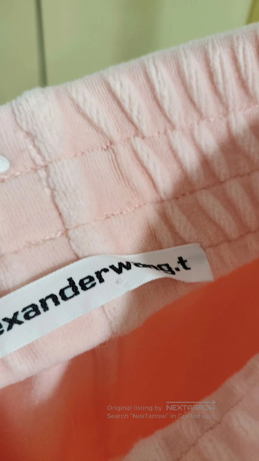 Alexander Wang Pink Velvet Shorts with Logo. Size 26" / US 2 / IT 38 - 3 Thumbnail