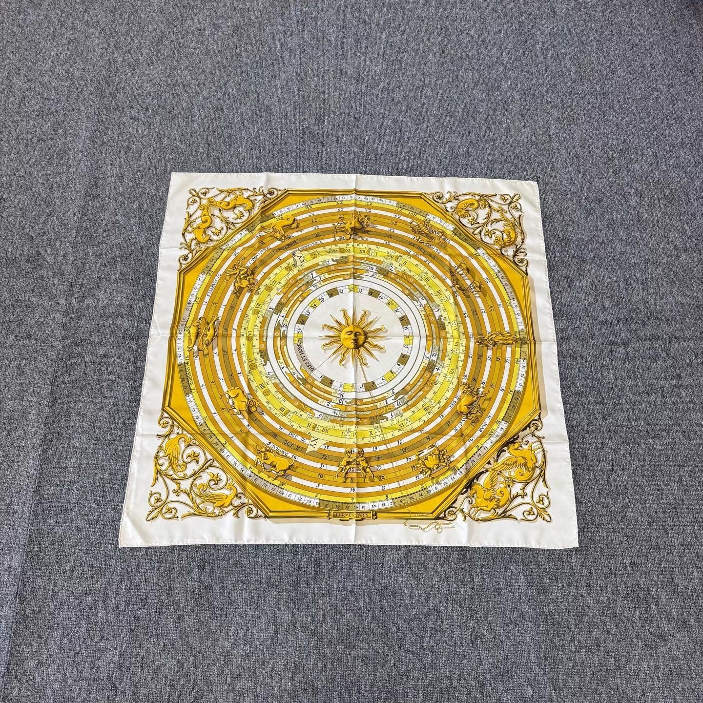 Hermes Hermes Zodiac Sun God Silk Scarf 90x90cm 99 New Size ONE SIZE - 1 Thumbnail