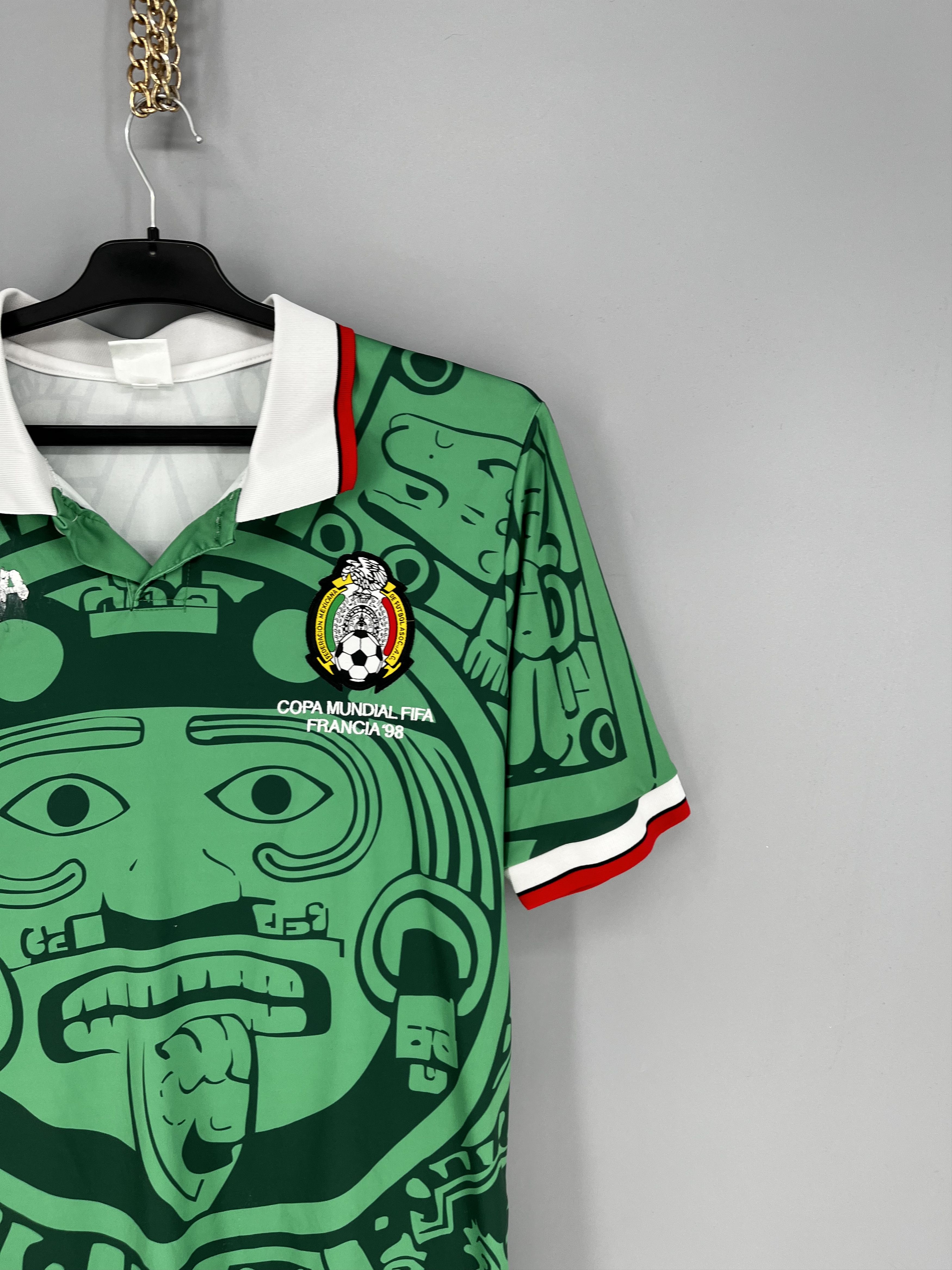 Vintage Aba Sports Green Retro Jersey Copa Munidal Fifa Francia 1998 Size US L / EU 52-54 / 3 - 5 Thumbnail