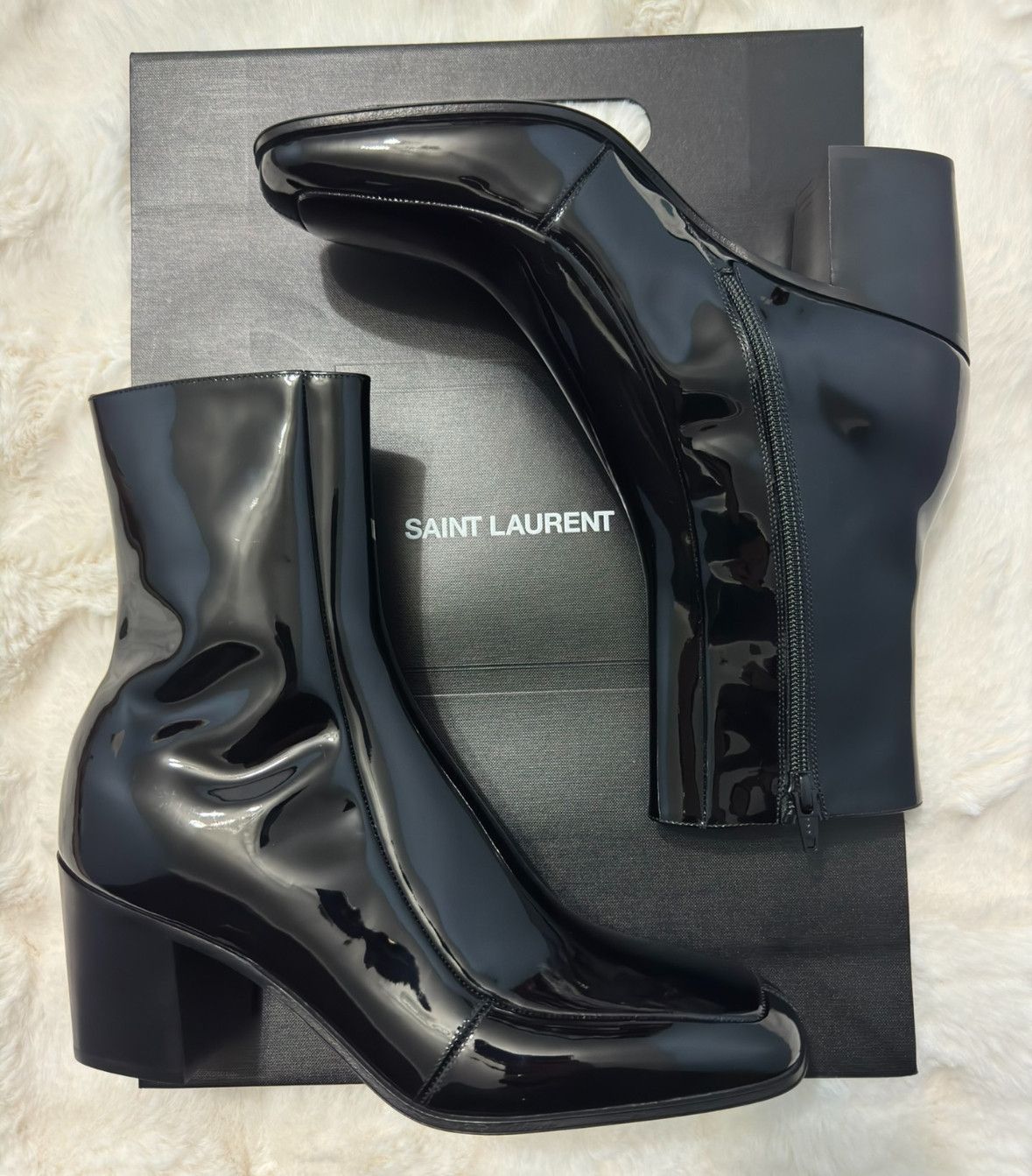 Saint Laurent Paris saint laurent patent leather boots Size US 7 / EU 40 - 1 Thumbnail