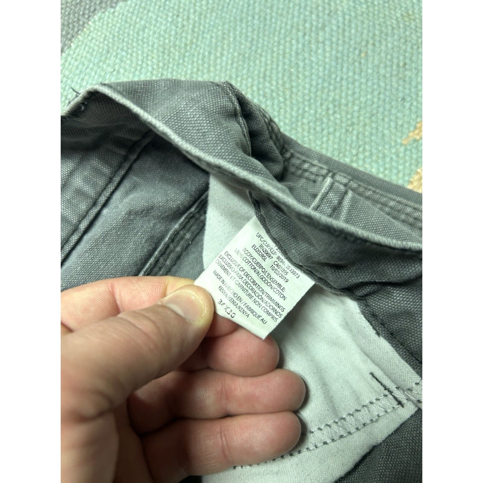 Dickies VINTAGE Dickies Canvas Carpenter Pants Paint Distressed Gray 36x29 Regular Men's Pants Square 9" Leg Opening 29" Inseam Size US 36 / EU 52 - 5 Thumbnail