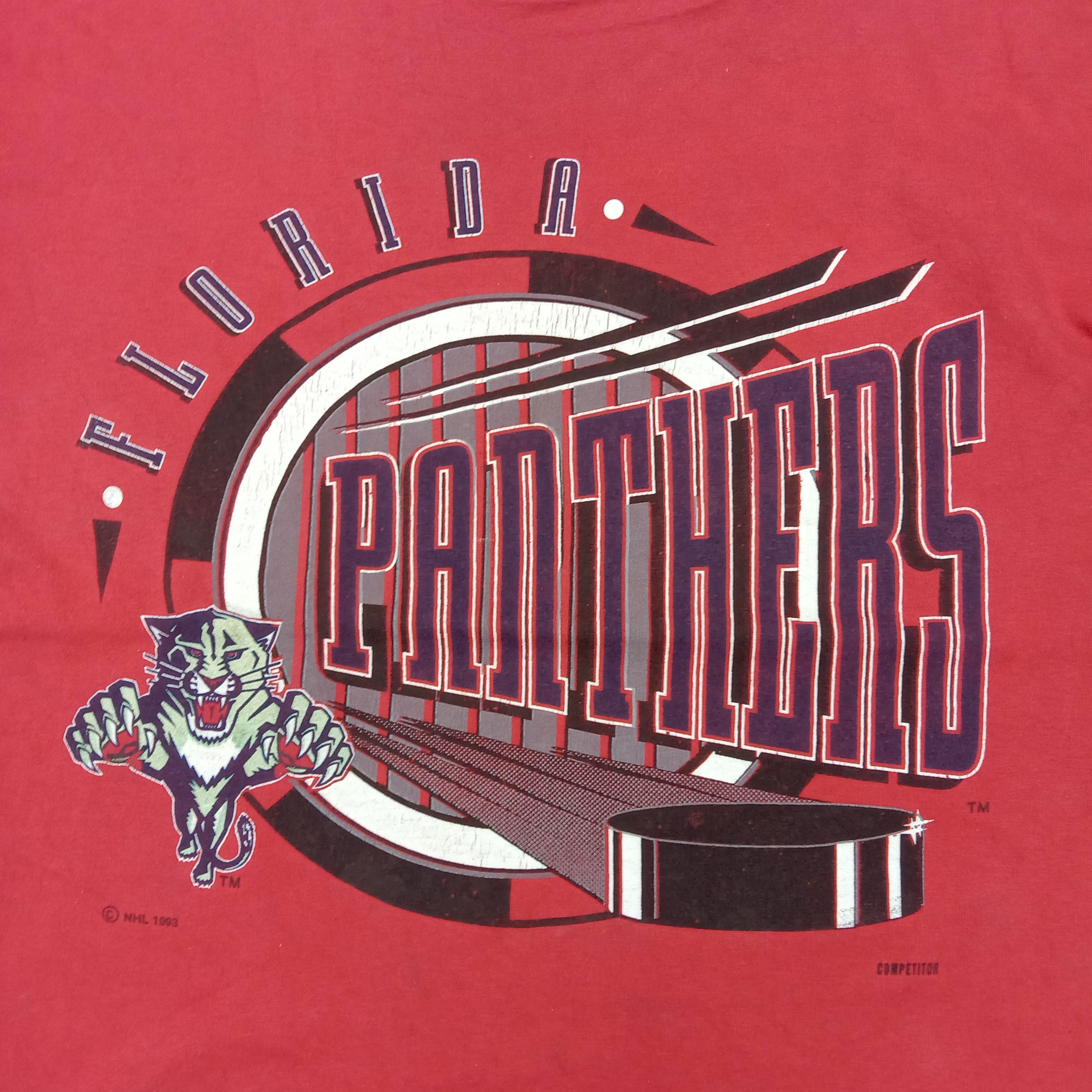 NFL 90s Florida Panthers Hocket Team Tshirt C276N65 Size US L / EU 52-54 / 3 - 2 Thumbnail
