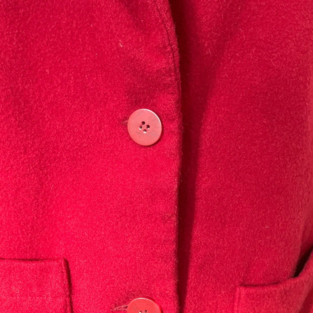 Other Chaus Vintage Red Collared Long Sleeve Wool Blazer Jacket 16 Size XXL / US 16-18 / IT 52-54 - 6 Thumbnail