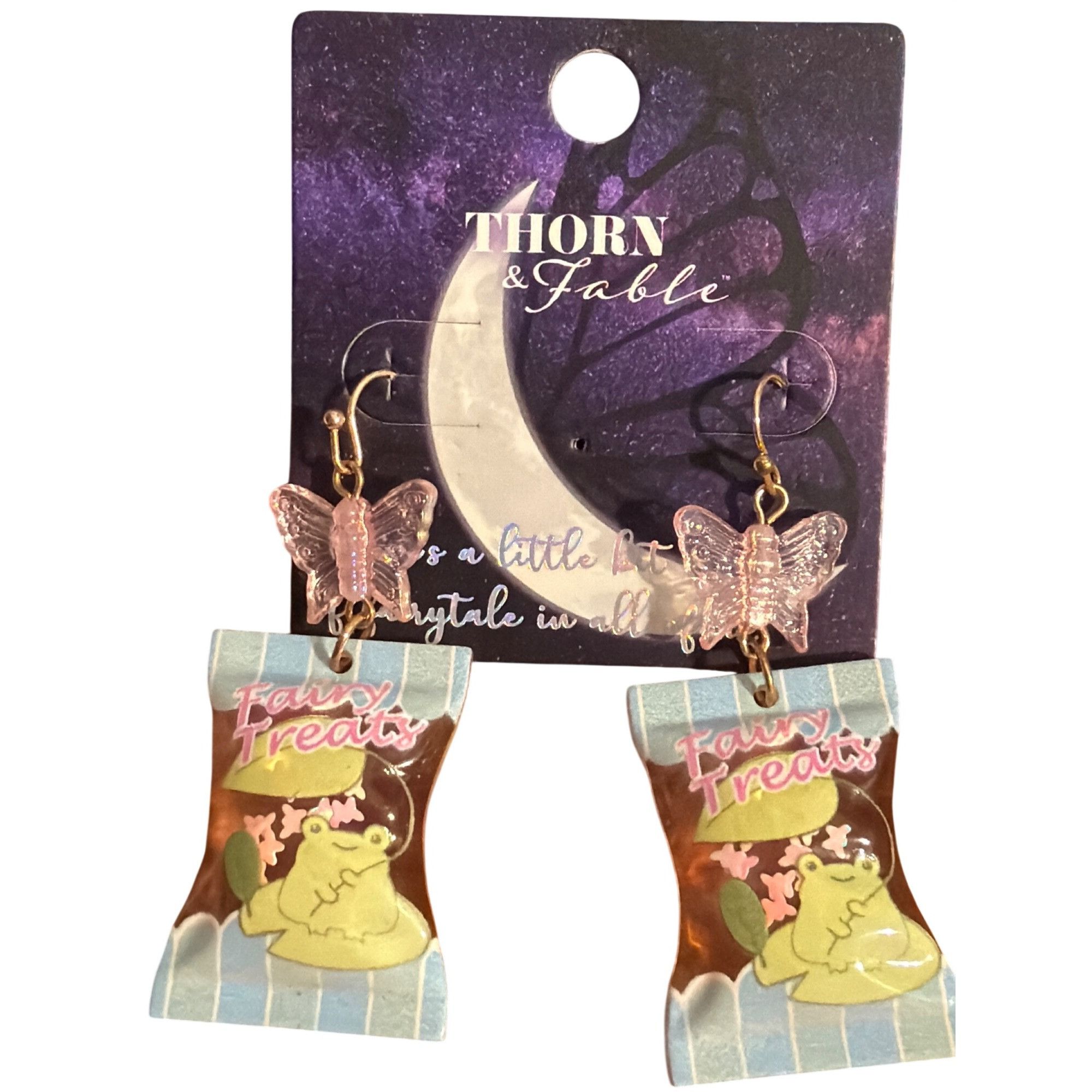 Other Thorn & Fable Fairy Treats Dangle Earrings Frog Butterfly Ni Size ONE SIZE - 1 Thumbnail