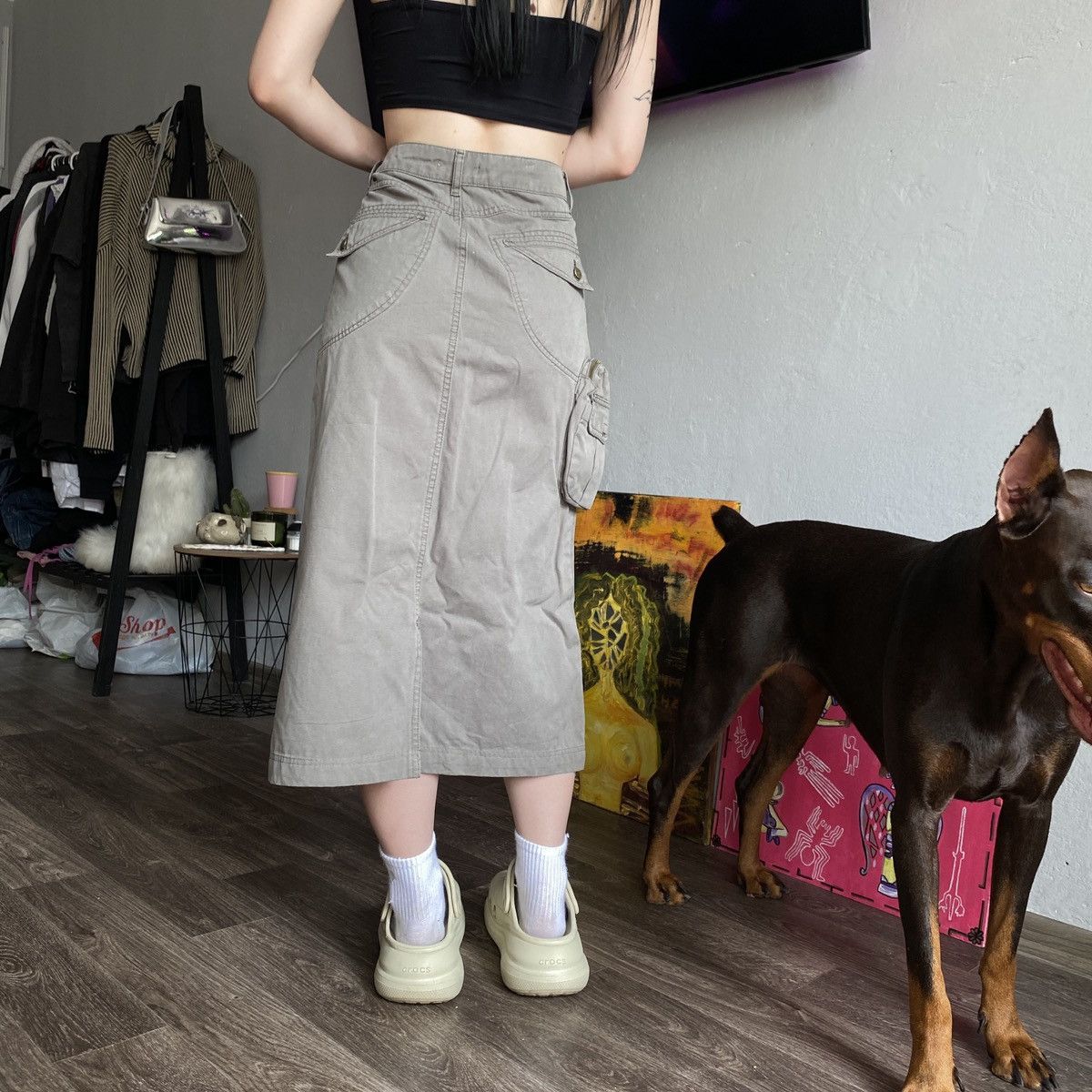 Japanese Brand × Vintage Vintage Y2K Multi pocket Skirt Size 34" / US 12 / IT 48 - 5 Thumbnail