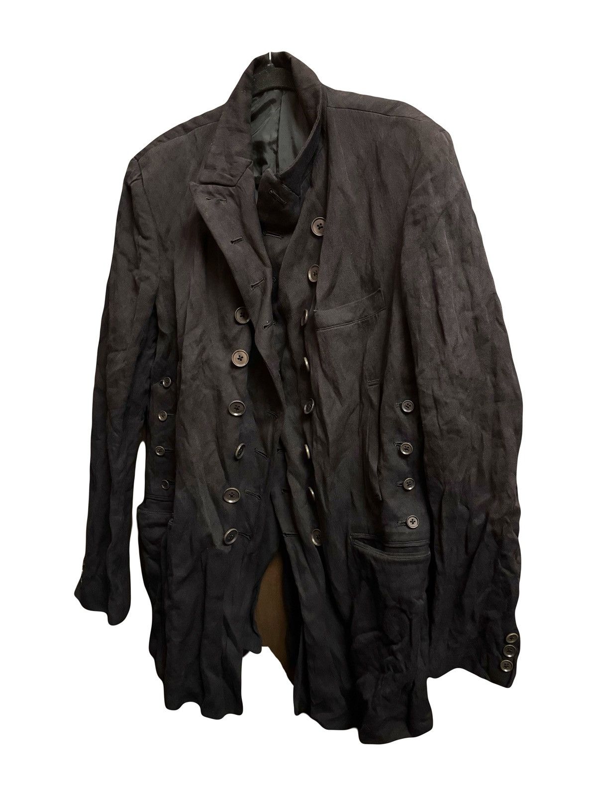 Yohji Yamamoto yohji yamamoto metal cotton navy textured jacket 3jp Size US M / EU 48-50 / 2 - 8 Thumbnail