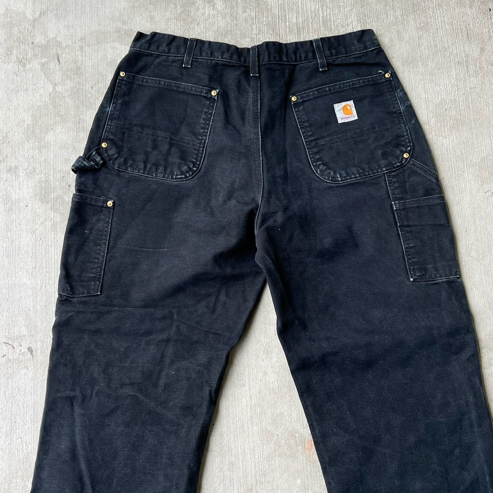 Carhartt × Vintage Carhartt black double knee work wear carpenter pants Size US 33 - 6 Thumbnail