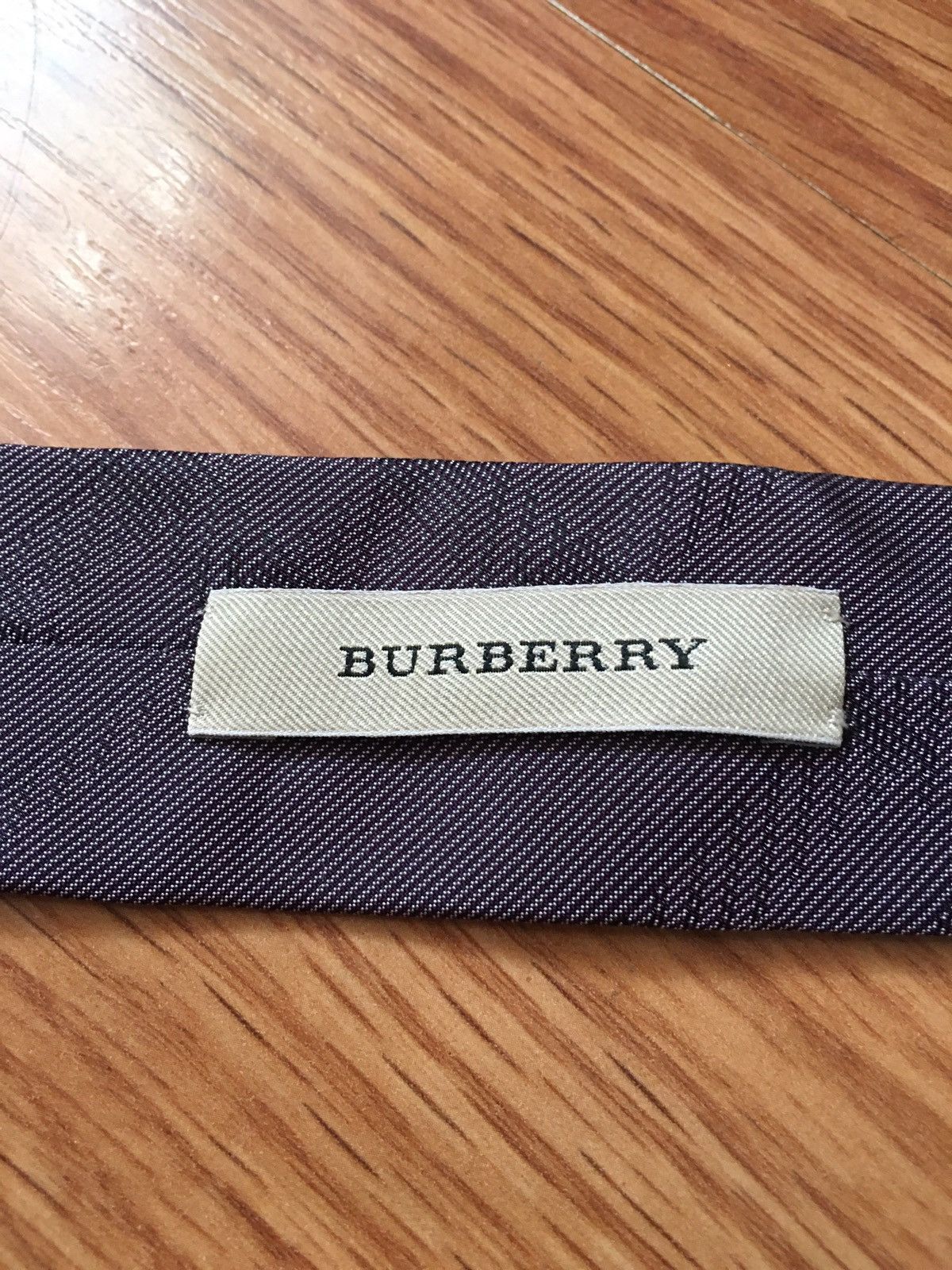 Burberry Burberry Metalic Gray Check Plaid Silk Mens Tie Size ONE SIZE - 5 Thumbnail