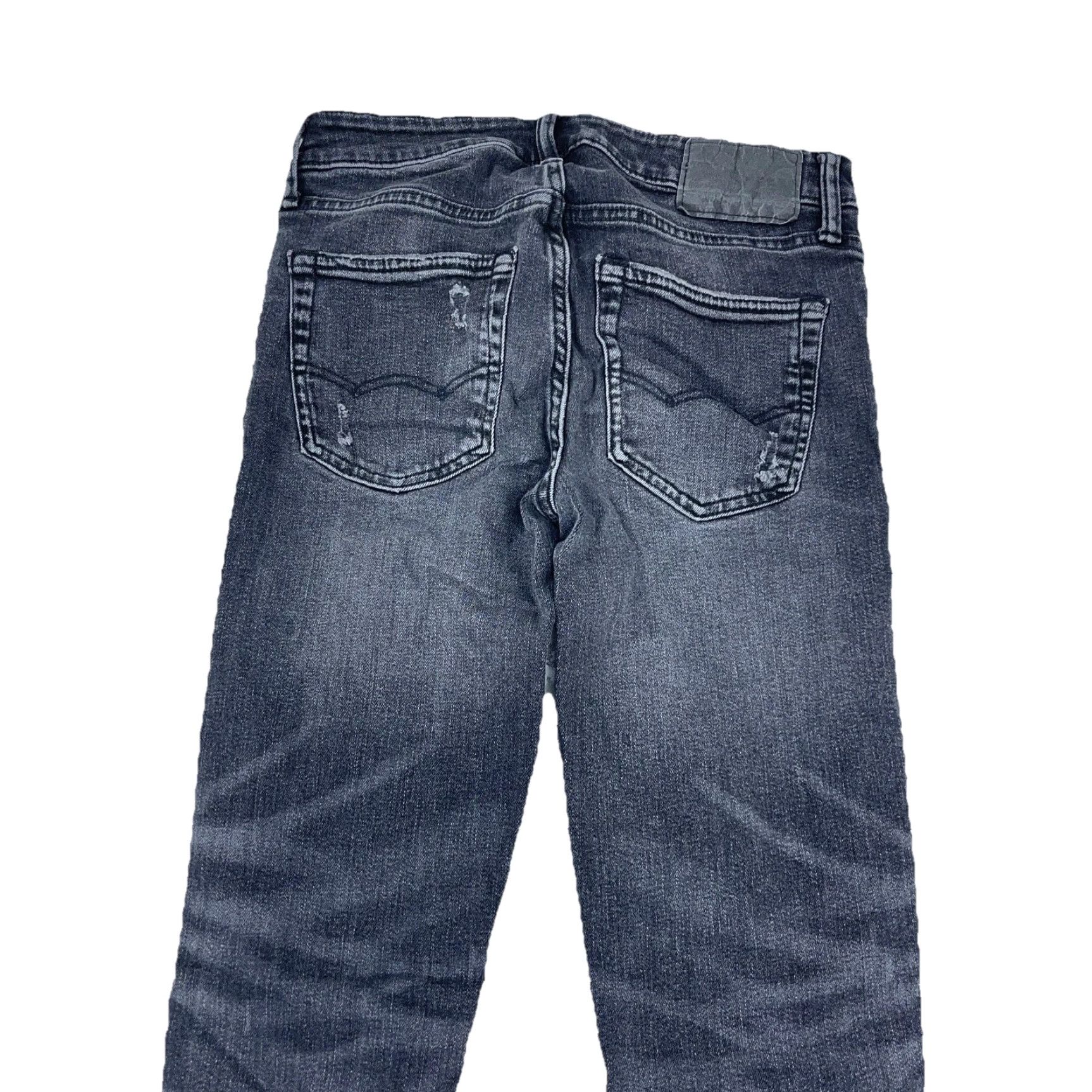 American Eagle Outfitters American Eagle Outfitters Jeans Men Slim Black Denim 28x32 Straight Stretch Distressed Pockets 5-Pocket Logo Belt Loops Holiday: NA Size US 28 / EU 44 - 4 Thumbnail