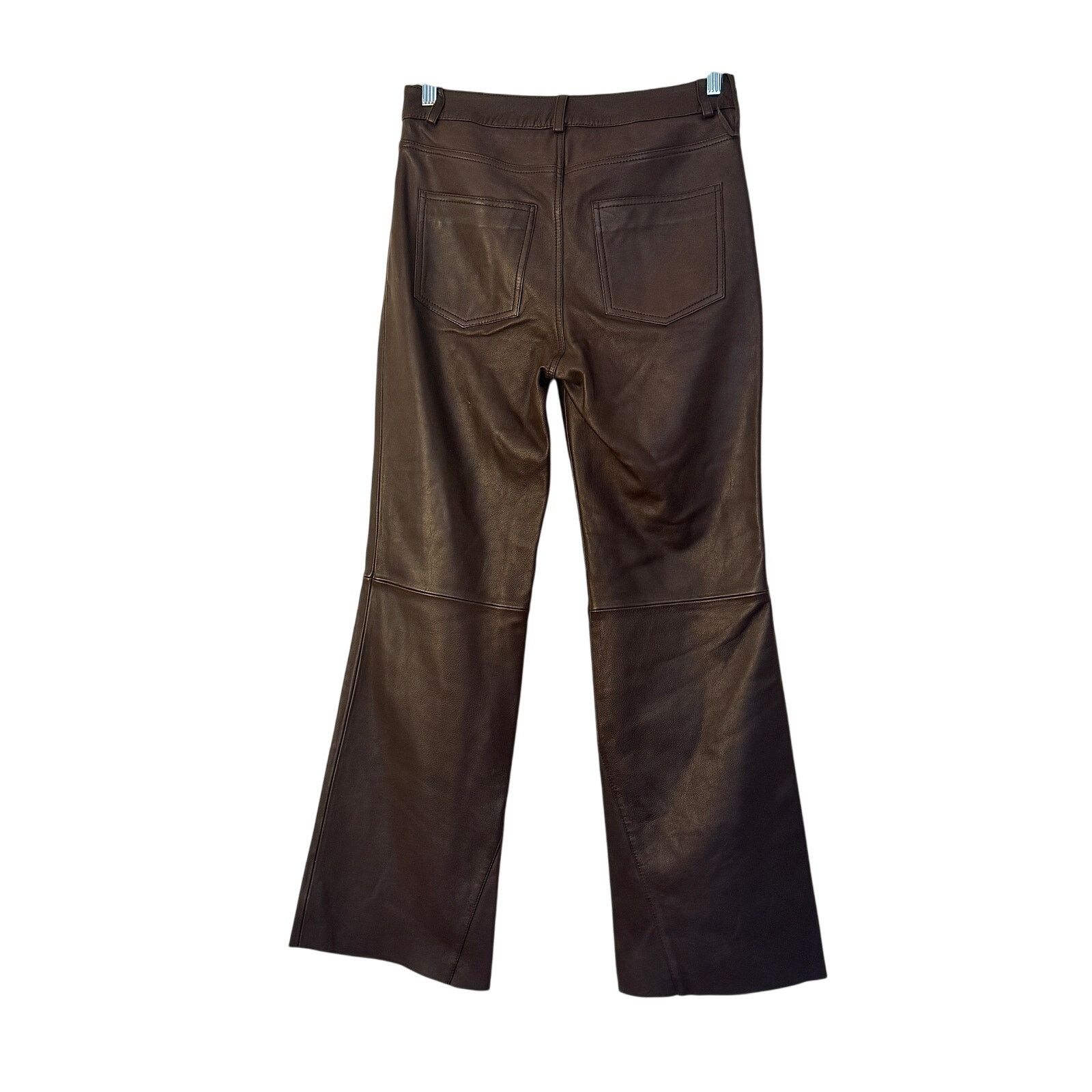Maje Maje NWT Brown Sheepskin Leather trousers Size 30" / US 8 / IT 44 - 2 Thumbnail