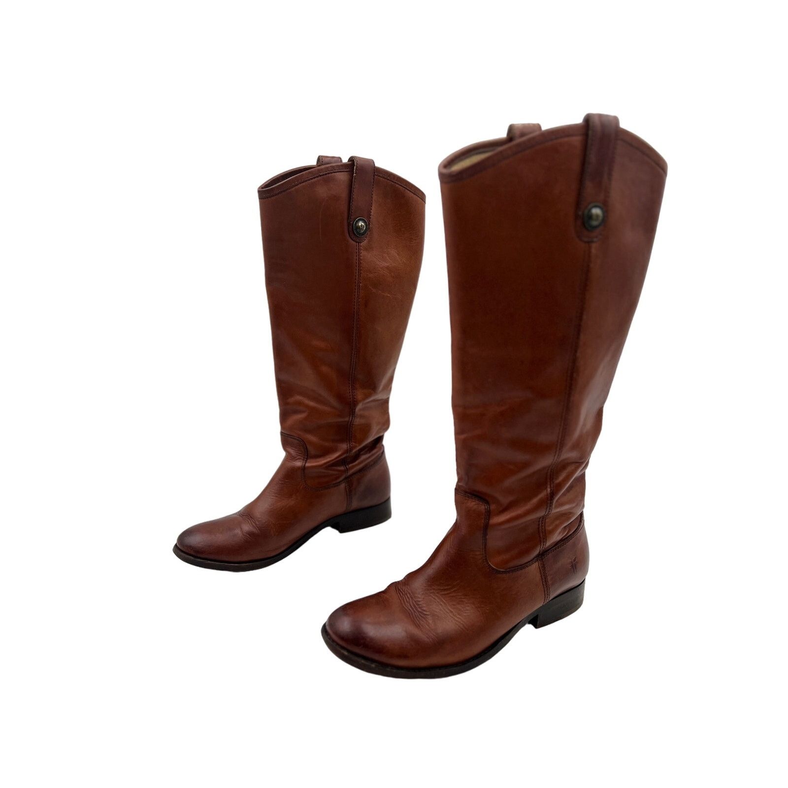 Frye Frye Cox Knee High Leather Boots Cognac Brown Size US 7 / IT 37 - 10 Thumbnail