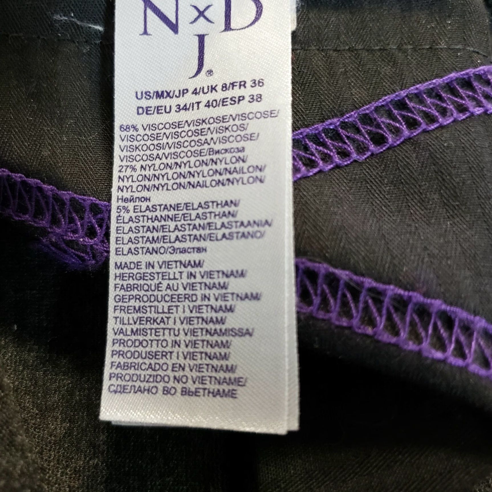 NYDJ NYDJ Womens Ponte Knit Bootcut Pants Sz 4 Charcoal Gray Mid Rise Pants Womens Size 27" / US 4 / IT 40 - 6 Thumbnail