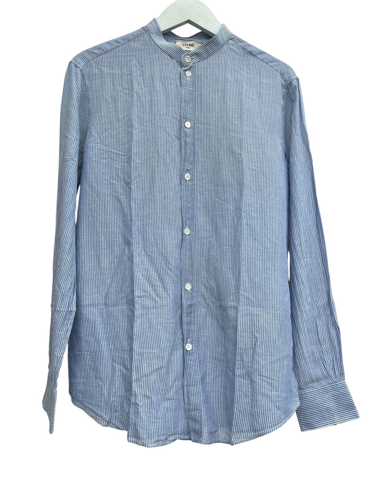 Celine Hedi Slimane era Band Stripe Shirt Size US S / EU 44-46 / 1 - 1 Thumbnail