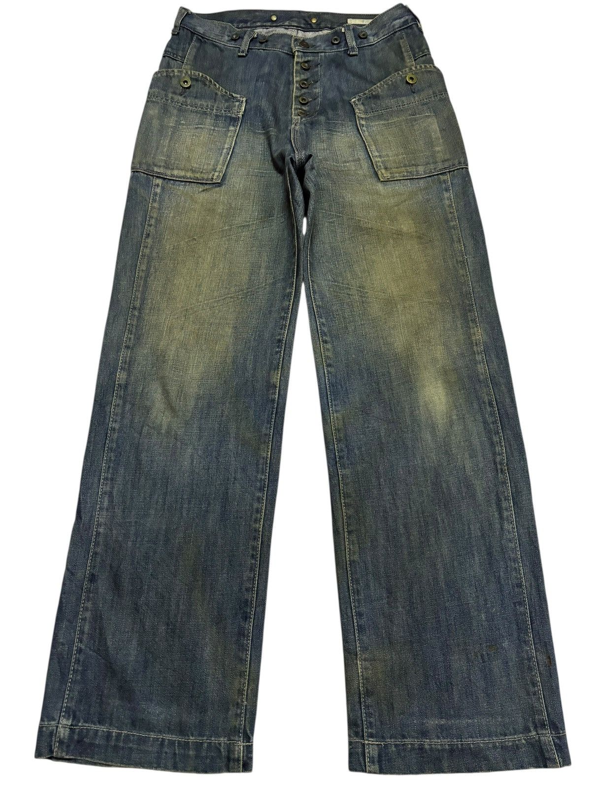 Japanese Brand Vtg Shuca Japan Bushpant Mudwashed Jeans Size US 30 / EU 46 - 1 Thumbnail