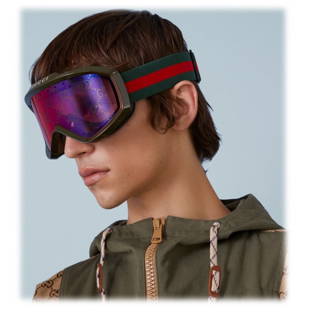Gucci oc11z0126 Unisex Size: OS Ski Goggles In Multi Color Size ONE SIZE - 3 Thumbnail
