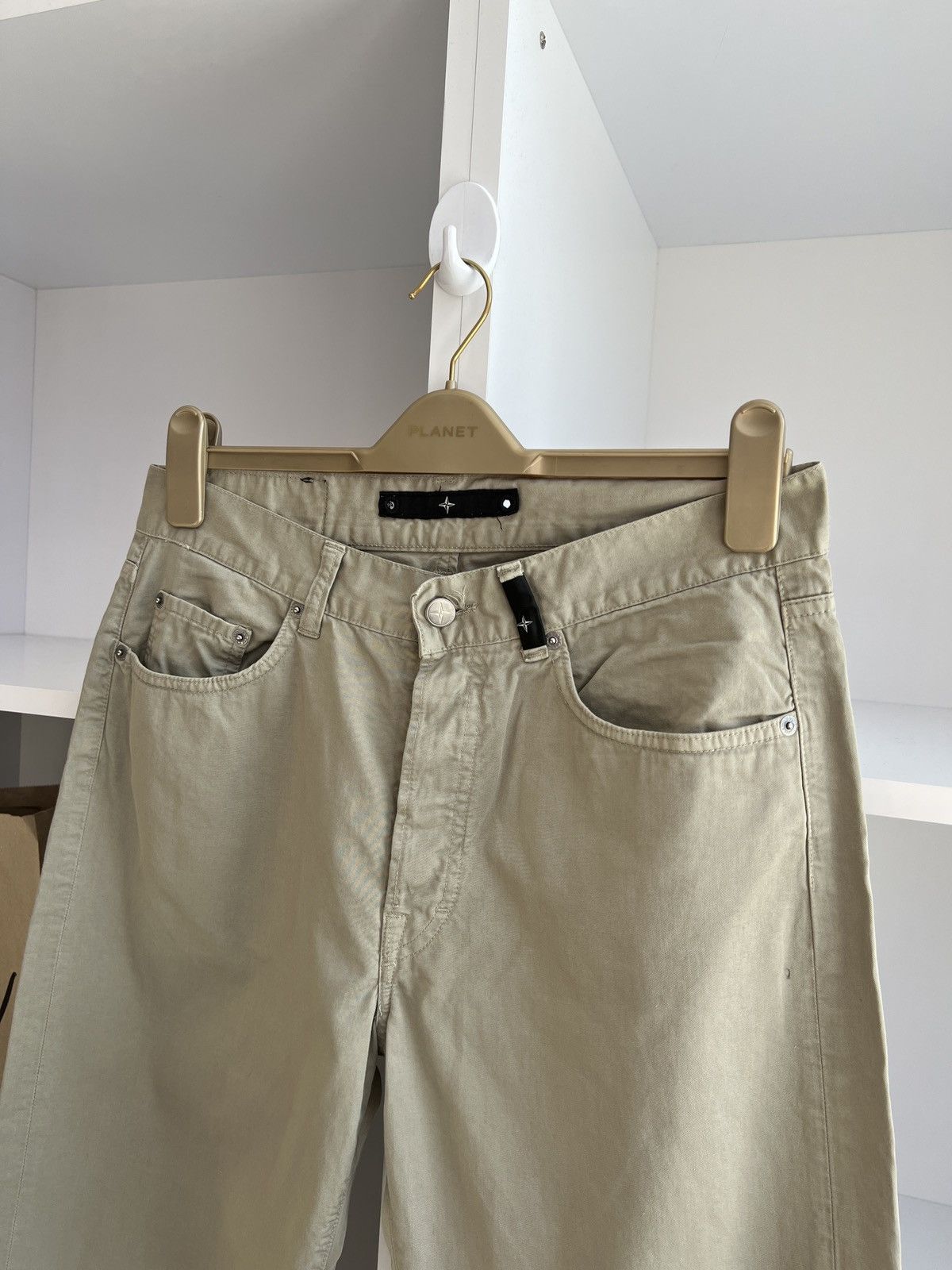 Stone Island × Vintage Stone Island Denims Flint Beige Casual Pants 33 size slim Size US 33 - 4 Thumbnail