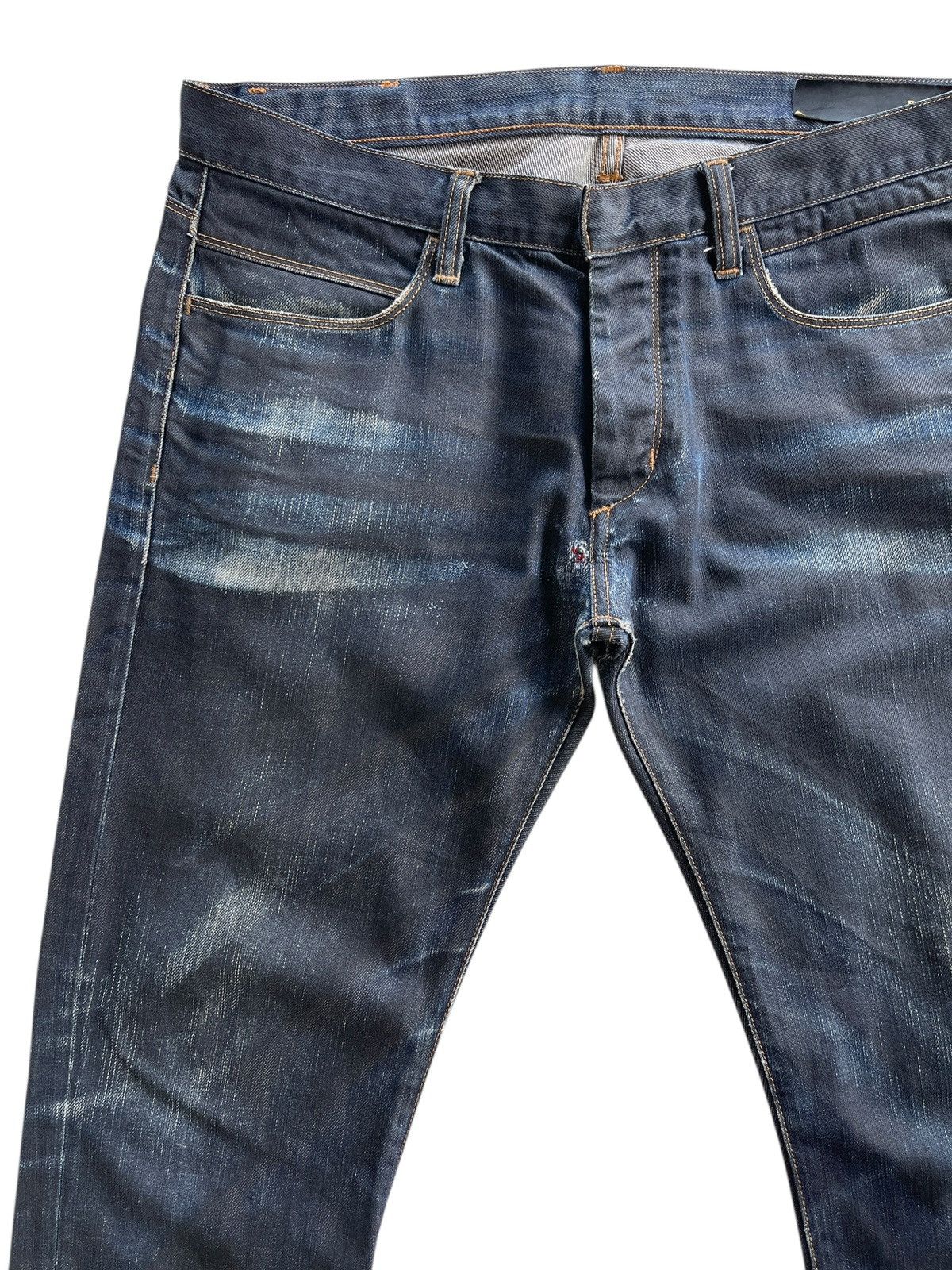 Vintage Ring Milano Distressed Waxed Denim Size US 33 - 3 Thumbnail