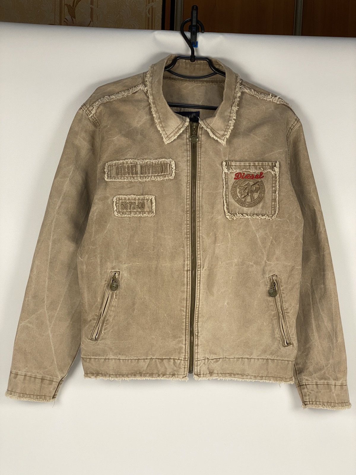 Diesel Diesel Distressed Big Logo Patchwork Crash Denim Jacket Size US M / EU 48-50 / 2 - 1 Thumbnail