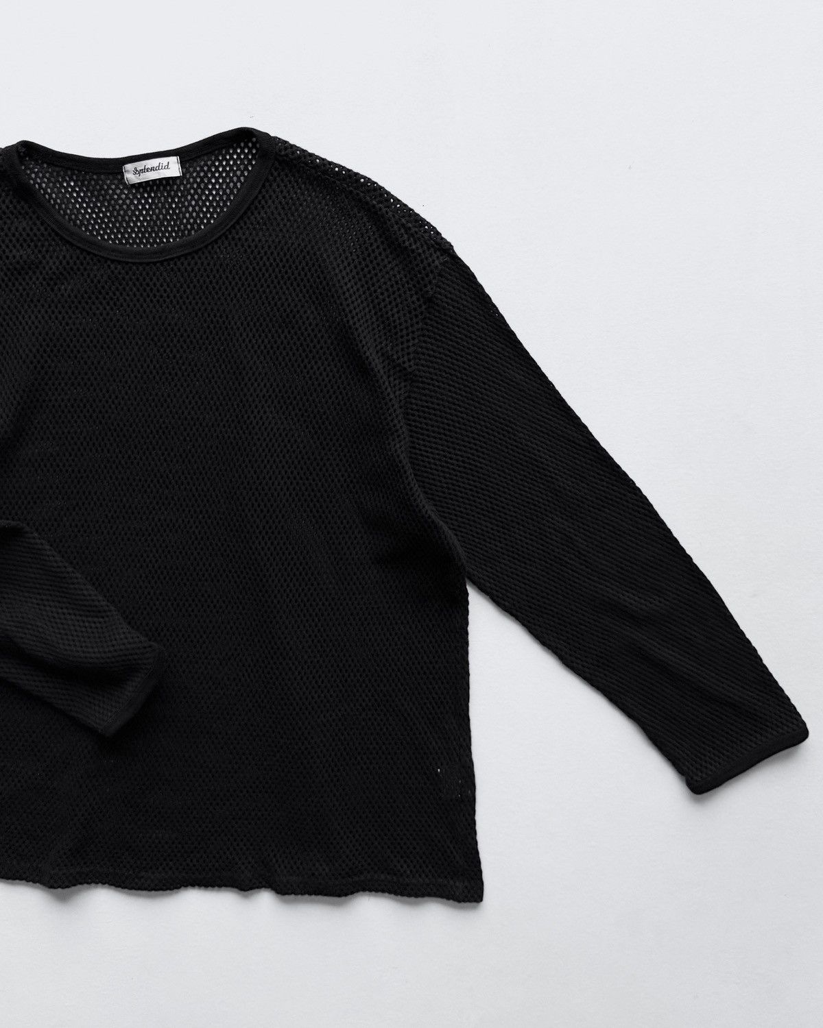Le Grande Bleu (L.G.B.) SPLENDID MESH COTTON LONG-SLEEVE SHIRT Size US L / EU 52-54 / 3 - 2 Thumbnail