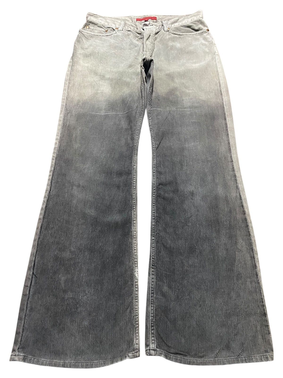 FCUK × French Connection Y2K Fuck Corduroy x Half Jeans Distressed Baggy Jeans Size US 32 / EU 48 - 1 Thumbnail